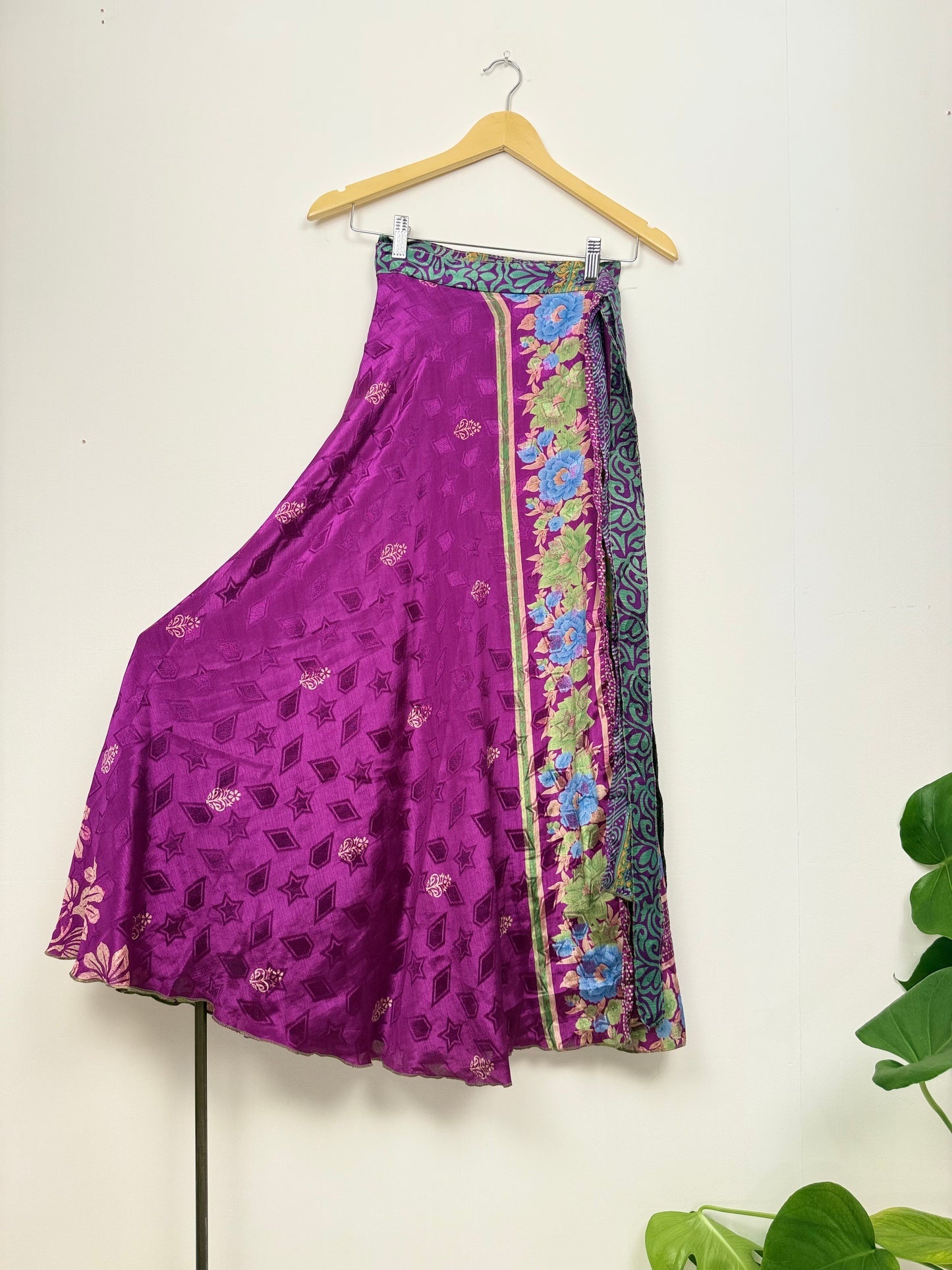 Vintage Saree Silk Wrap Skirt