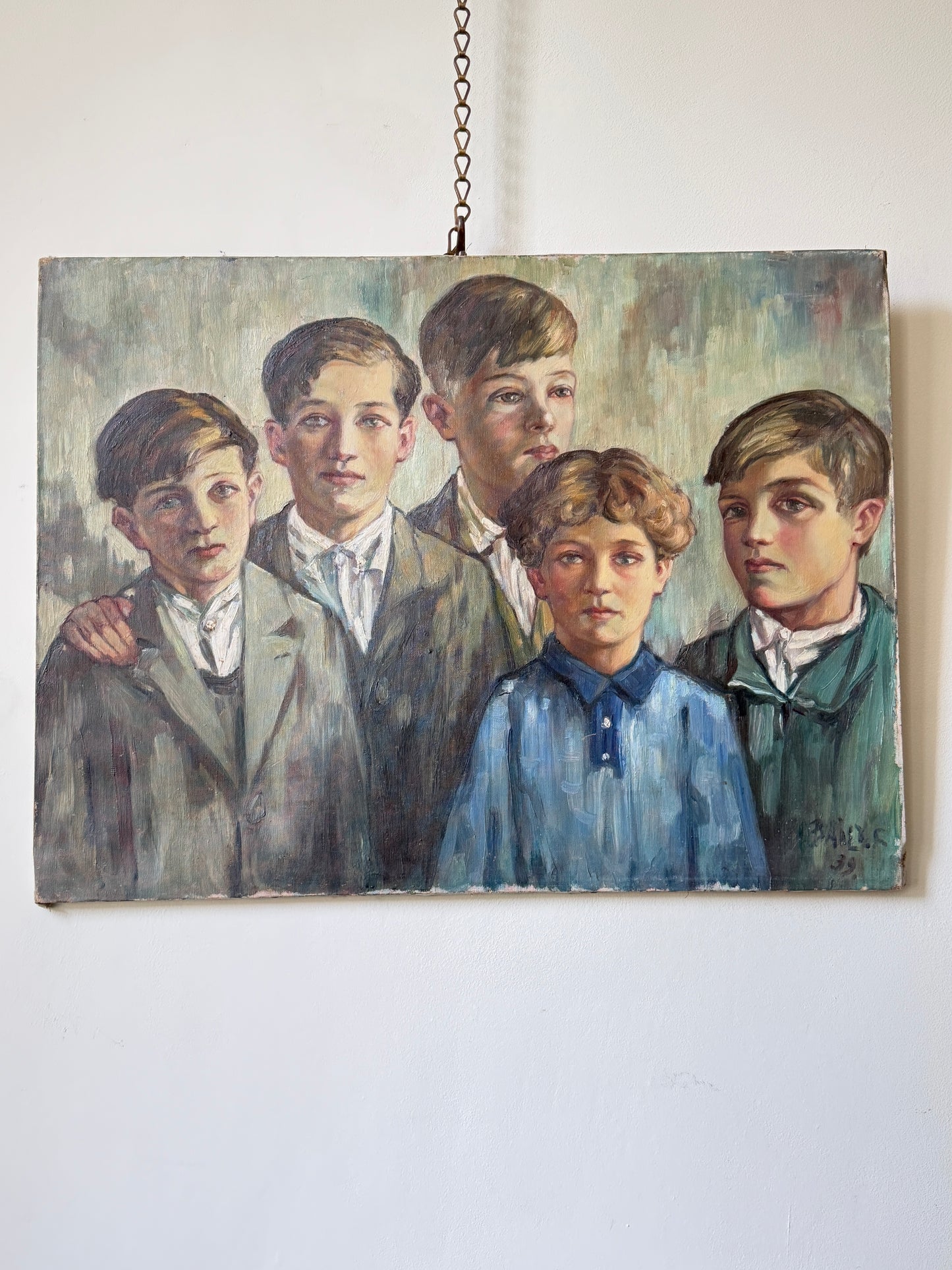 Portrait of Five Children, 1939 | French or Belgian School