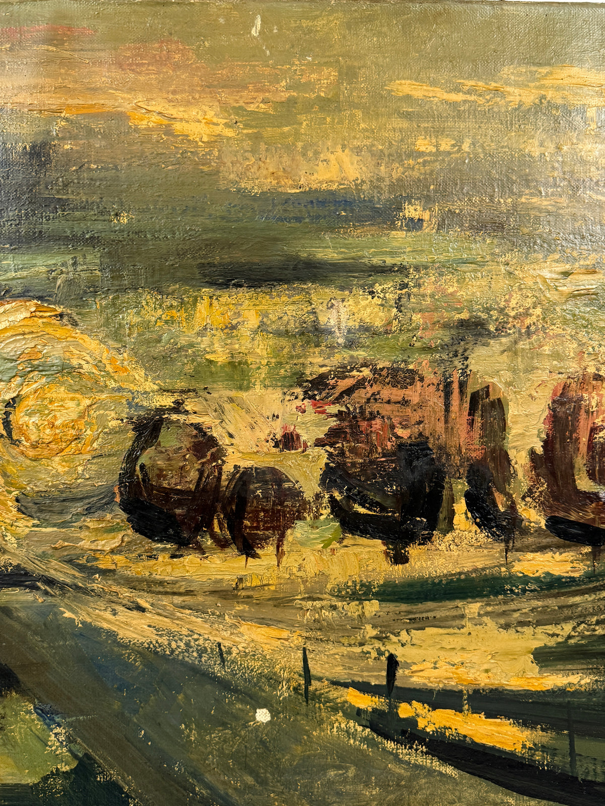 Abstract Landscape with Nude Study Verso - British School, c.1930s–40s