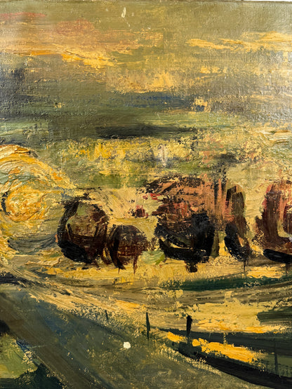 Abstract Landscape with Nude Study Verso - British School, c.1930s–40s
