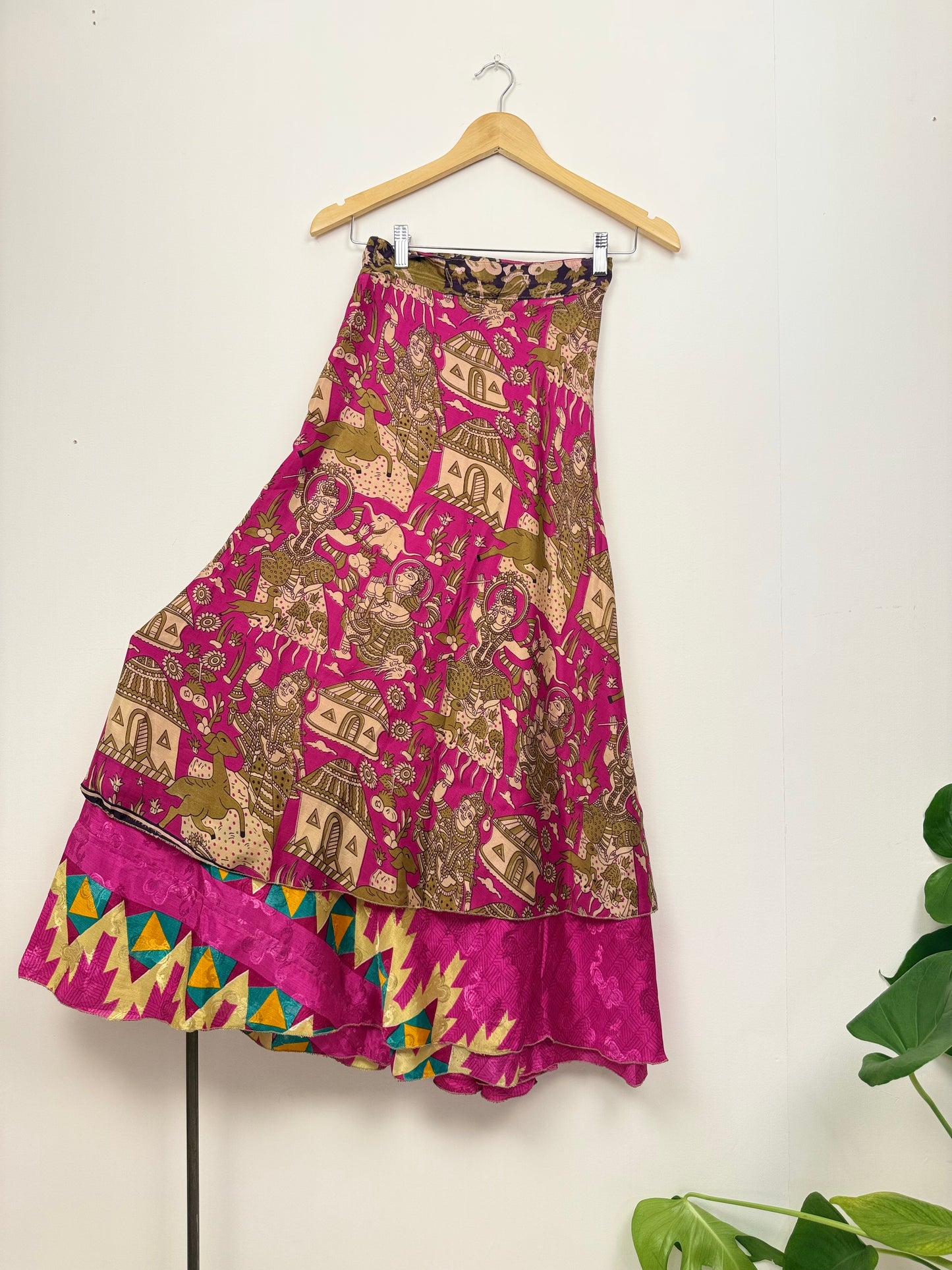 Vintage Saree Silk Wrap Skirt