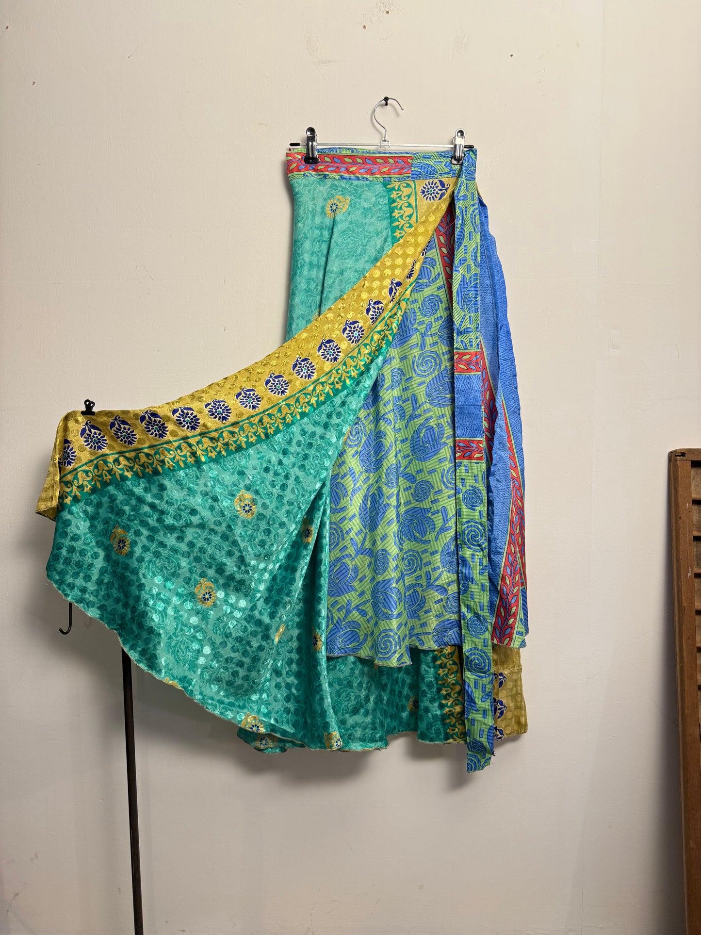Vintage Saree Silk Wrap Skirt