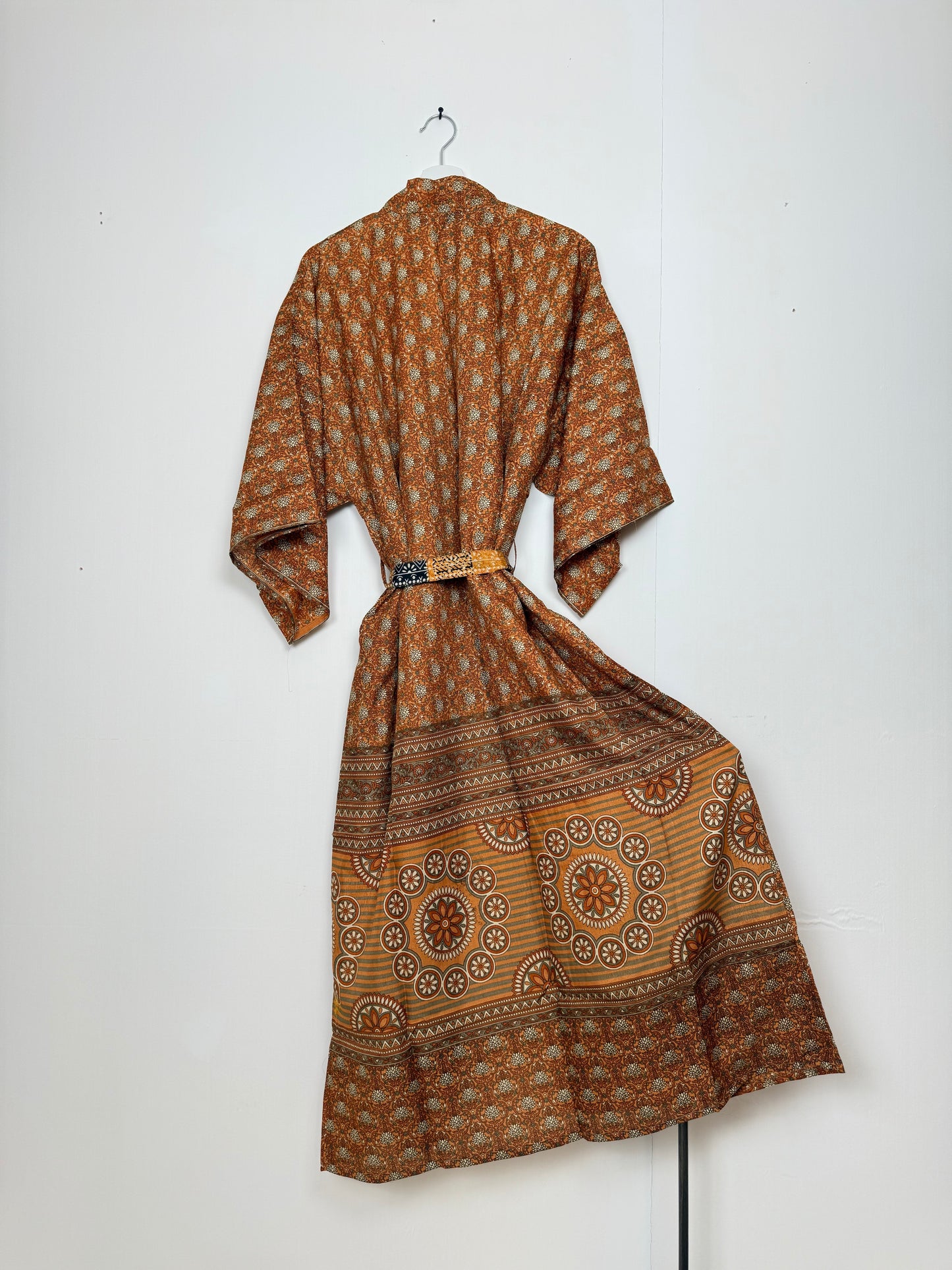 Vintage Saree Silk Kimono / Duster - Long