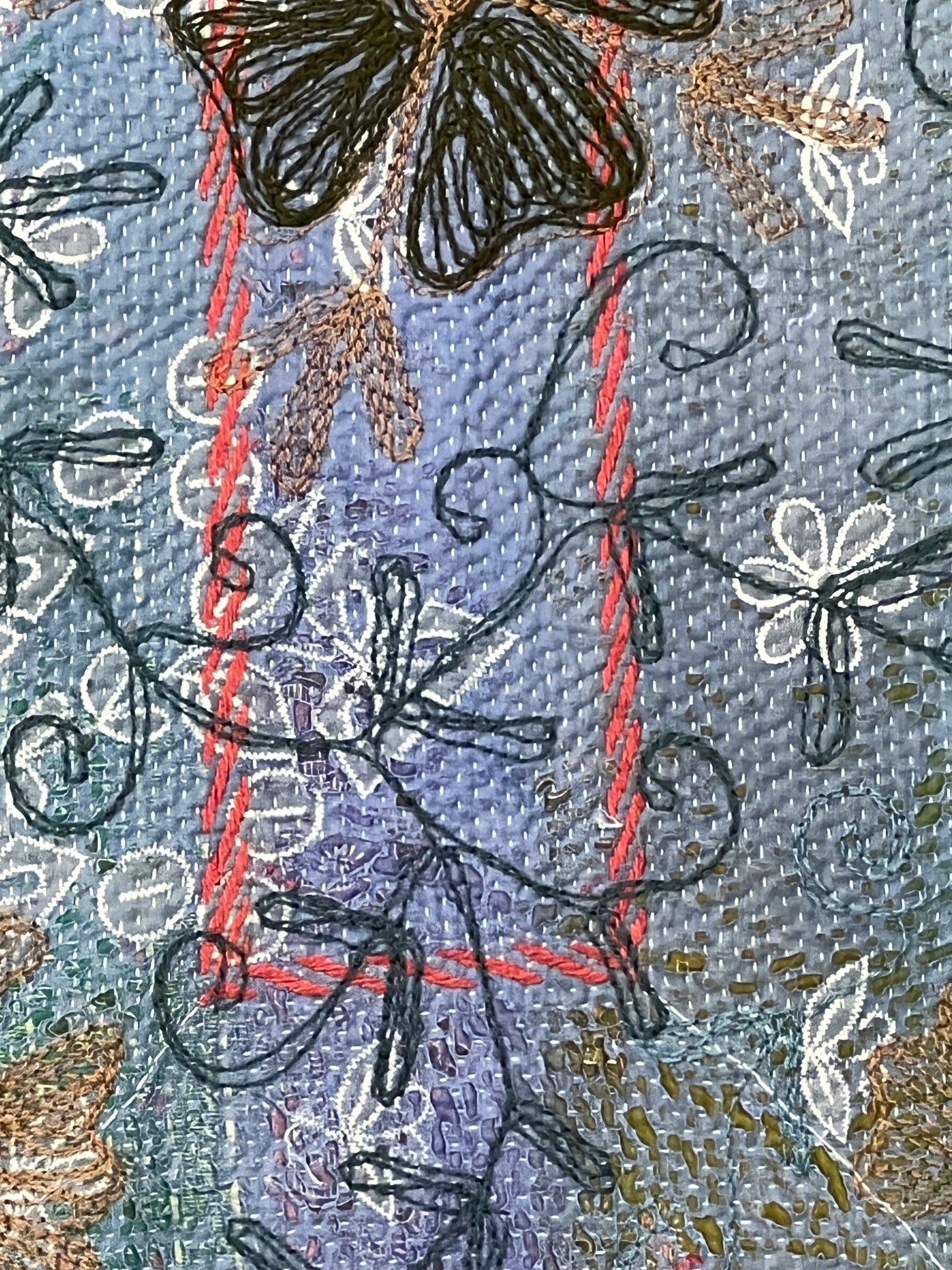 Vintage Kantha Suzani Quilt