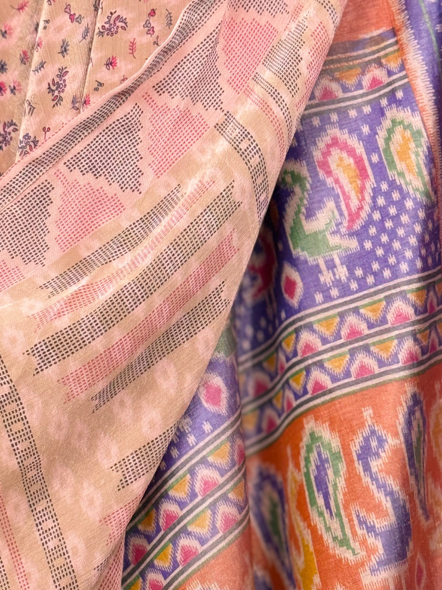 Vintage Saree Silk Wrap Skirt