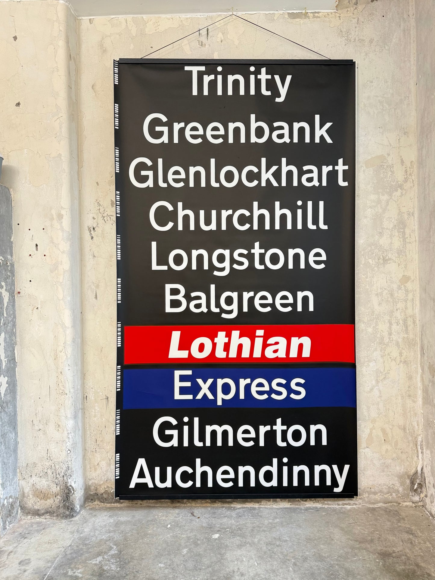 Edinburgh Destination Bus Blind -Trinity to Auchendinny