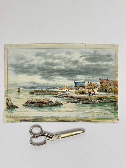East Neuk Fishing Village - JOHN HAMILTON GLASS S.S.A. Scottish | 1864-1940