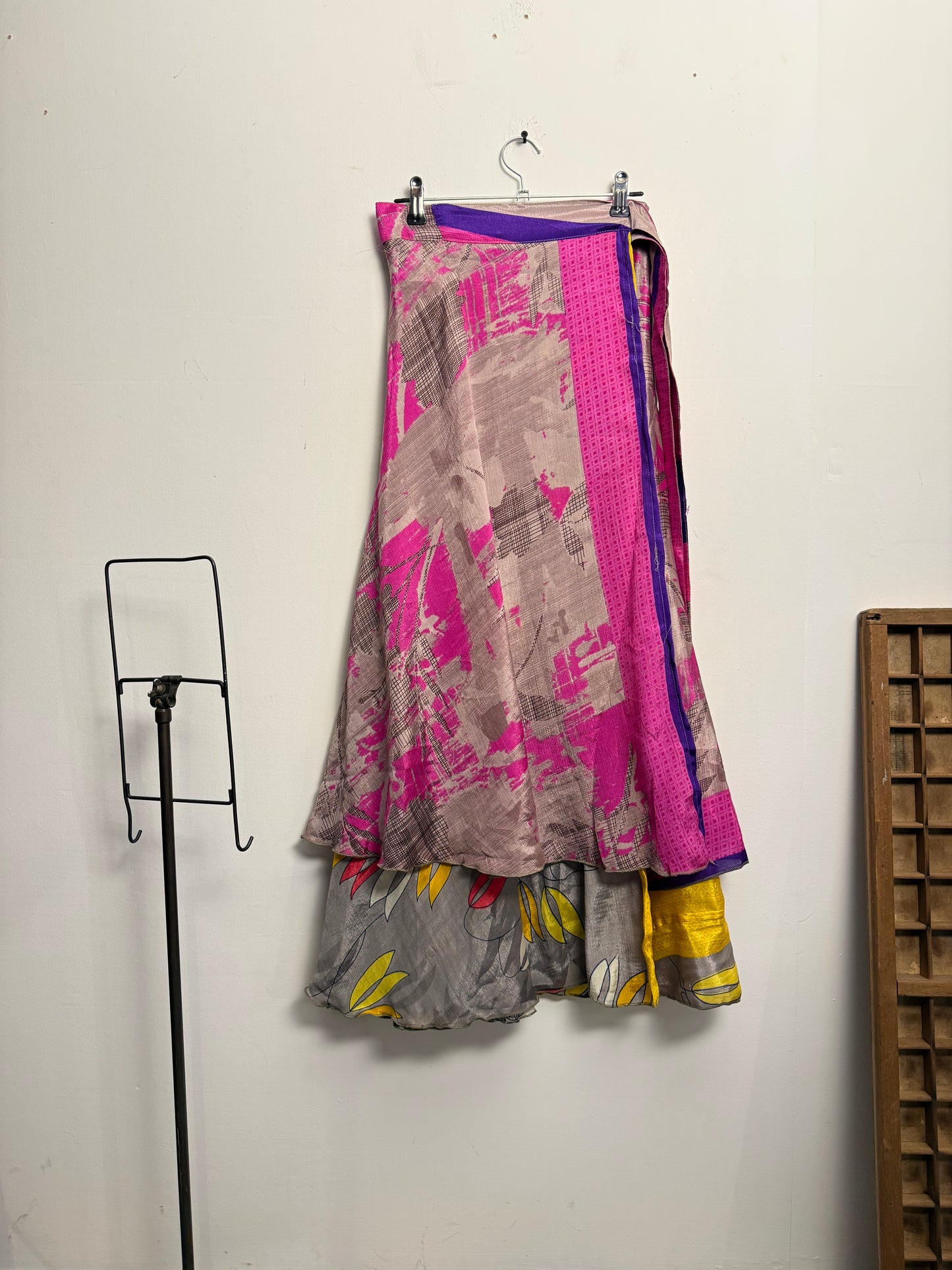 Vintage Saree Silk Wrap Skirt