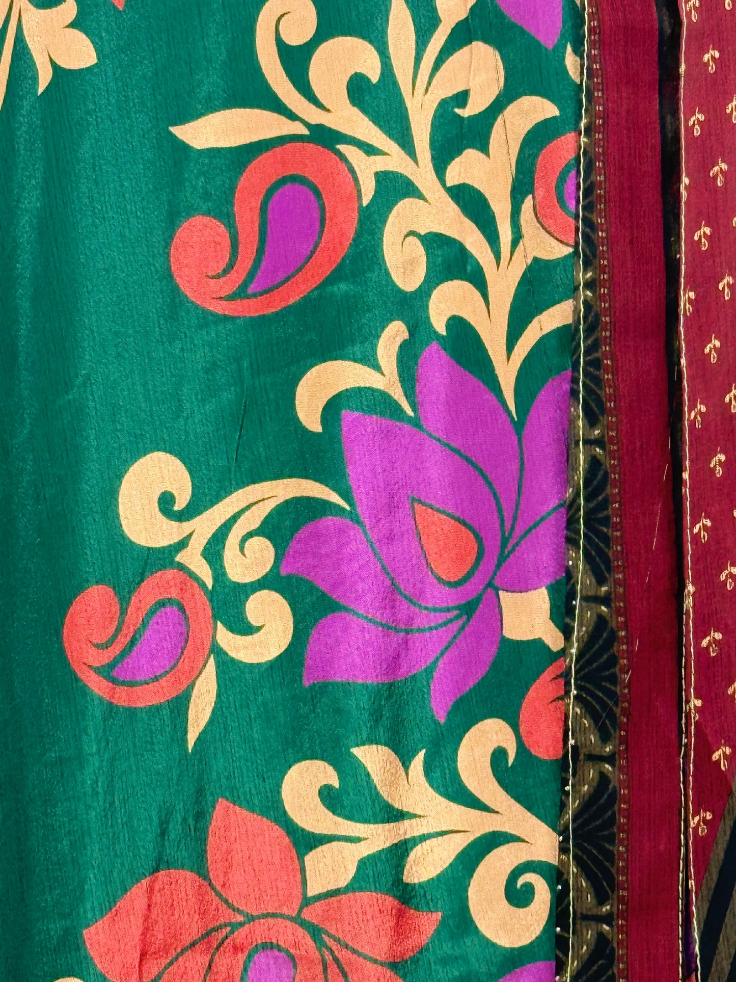 Vintage Saree Silk Wrap Skirt