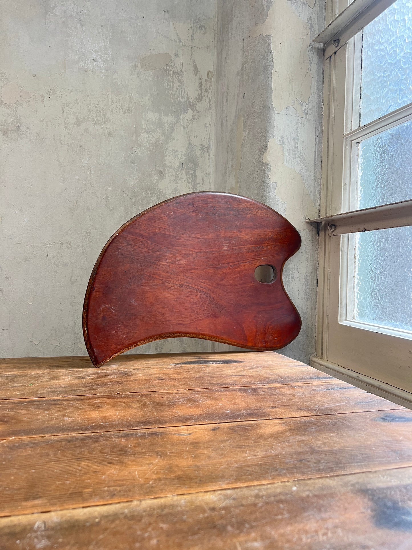 Early 20thC Mahogany Artists Palette