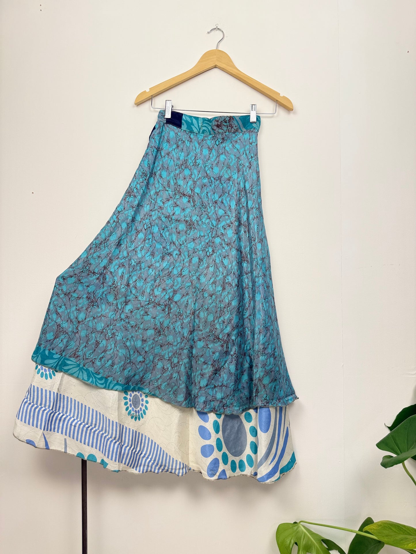 Vintage Saree Silk Wrap Skirt