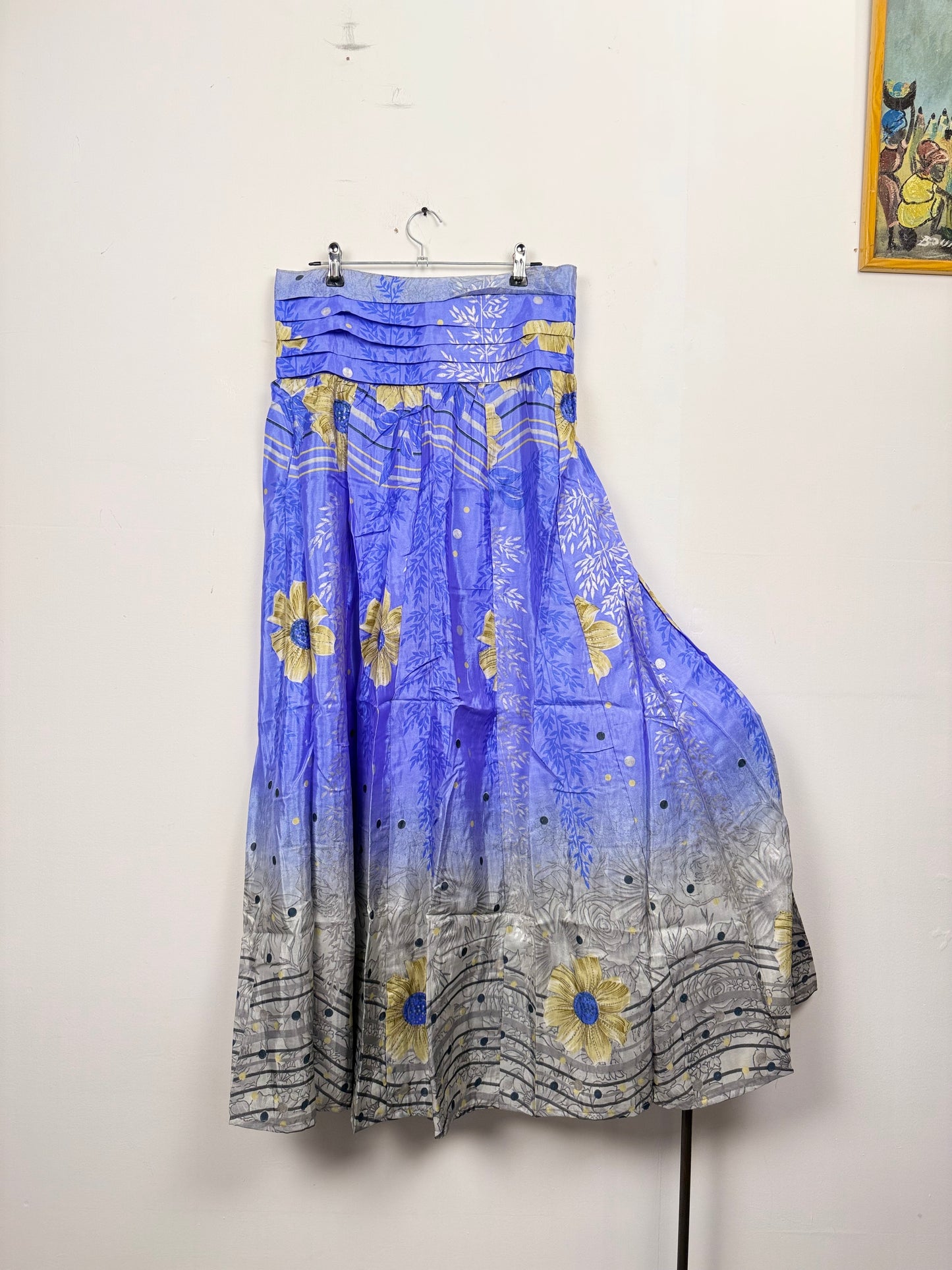 Vintage Saree Silk Pleated Skirt