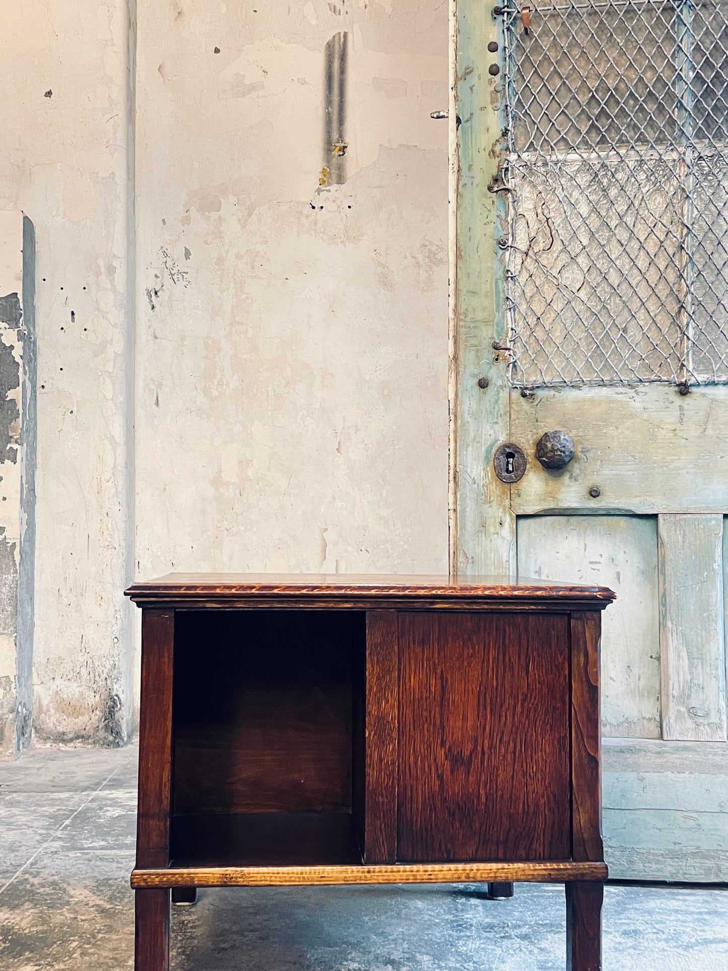 1920’s Four Sided Oak Bookcase & Side Table