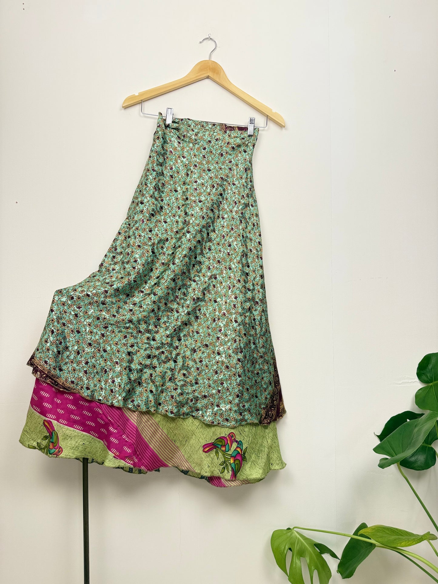 Vintage Saree Silk Wrap Skirt