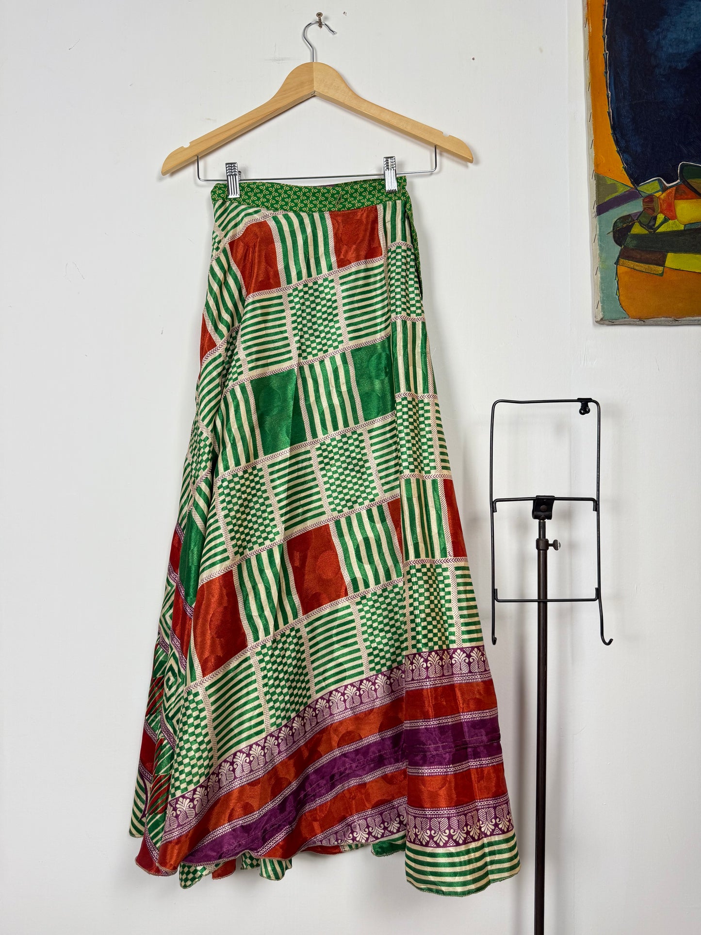 Vintage Saree Silk Wrap Skirt