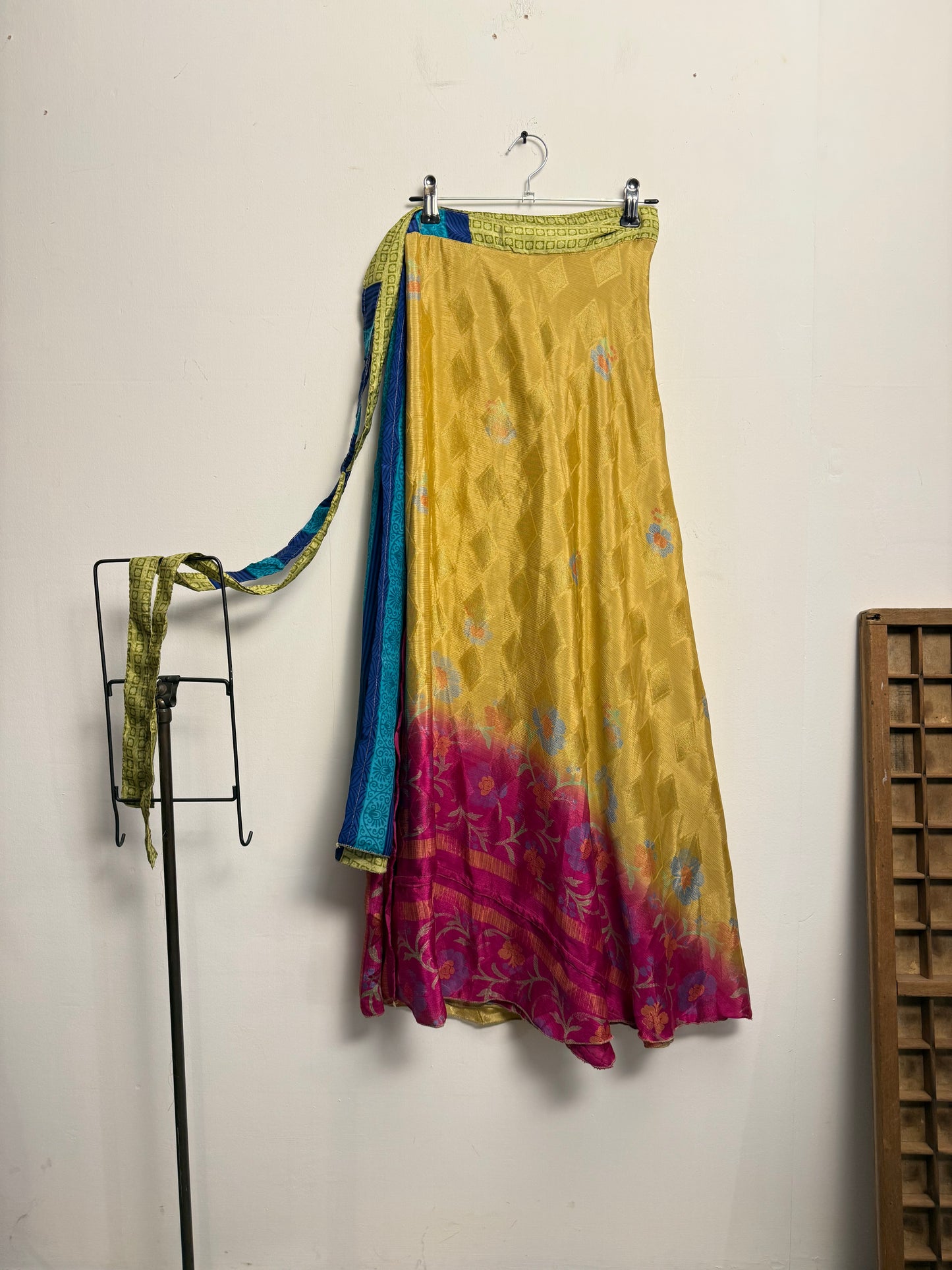 Vintage Saree Silk Wrap Skirt