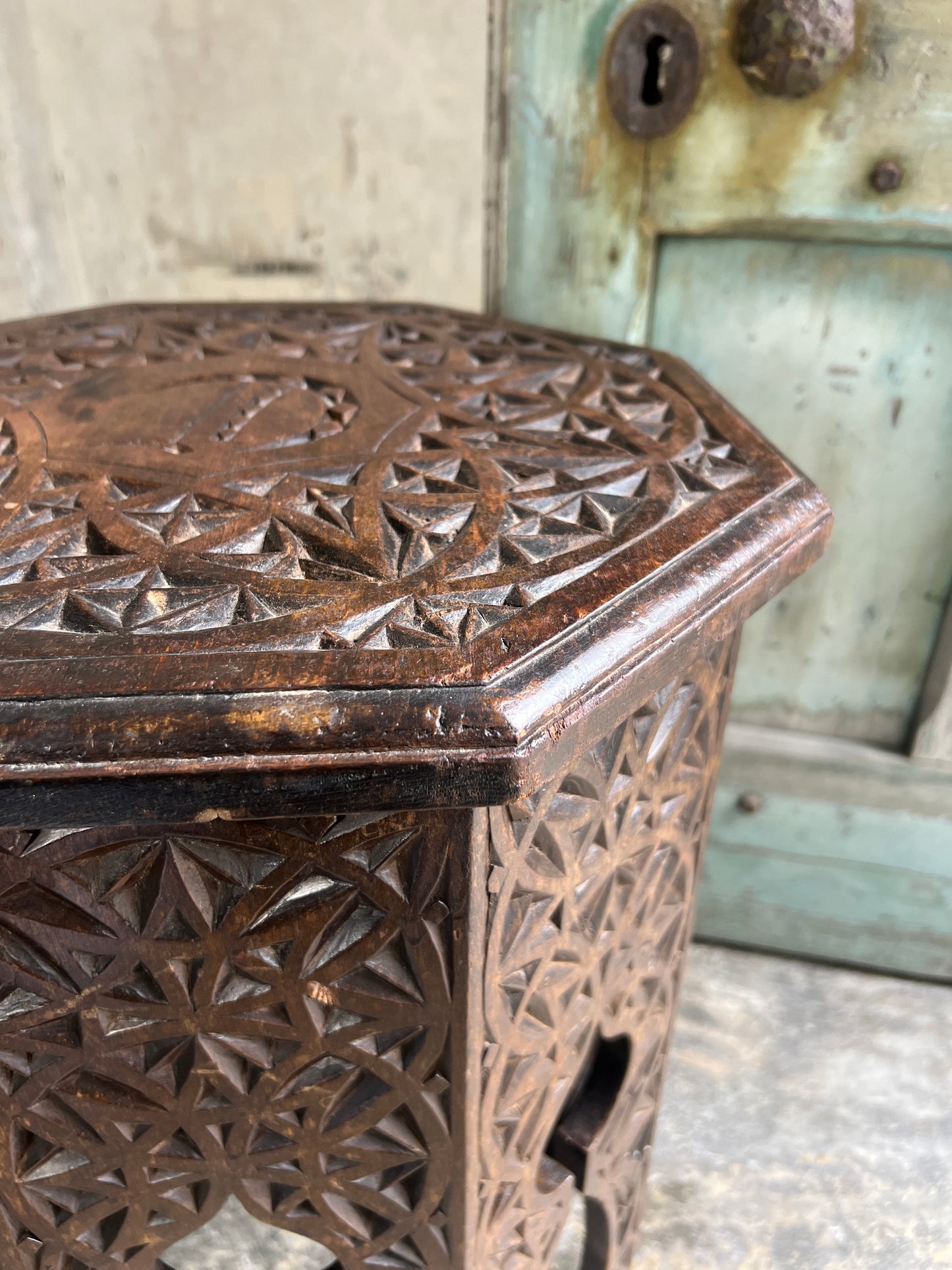 A Carved Mahogany Moorish Side Table - Early 20thC