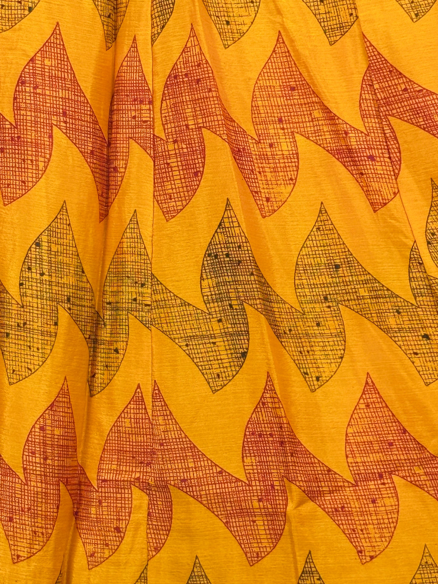 Vintage Saree Silk Pleated Skirt