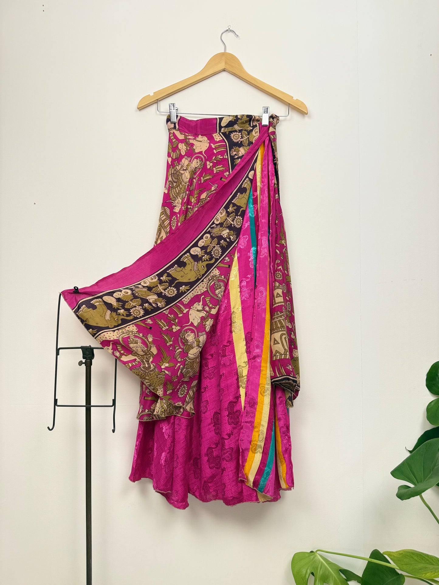 Vintage Saree Silk Wrap Skirt