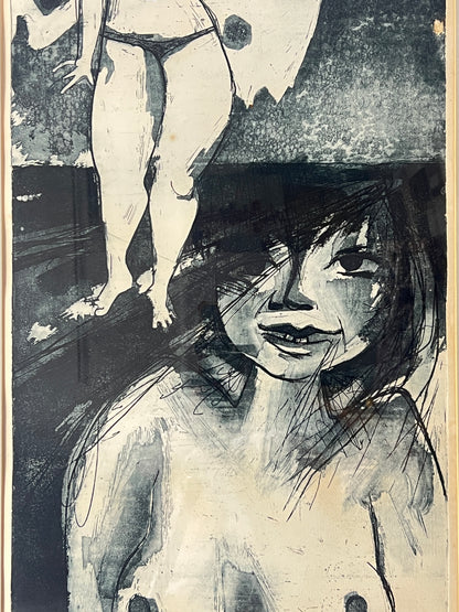 Figurative Composition with Two Women | Dutch School, 1961