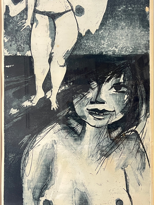 Two Ladies Aquatint Engraving | Dutch 1961