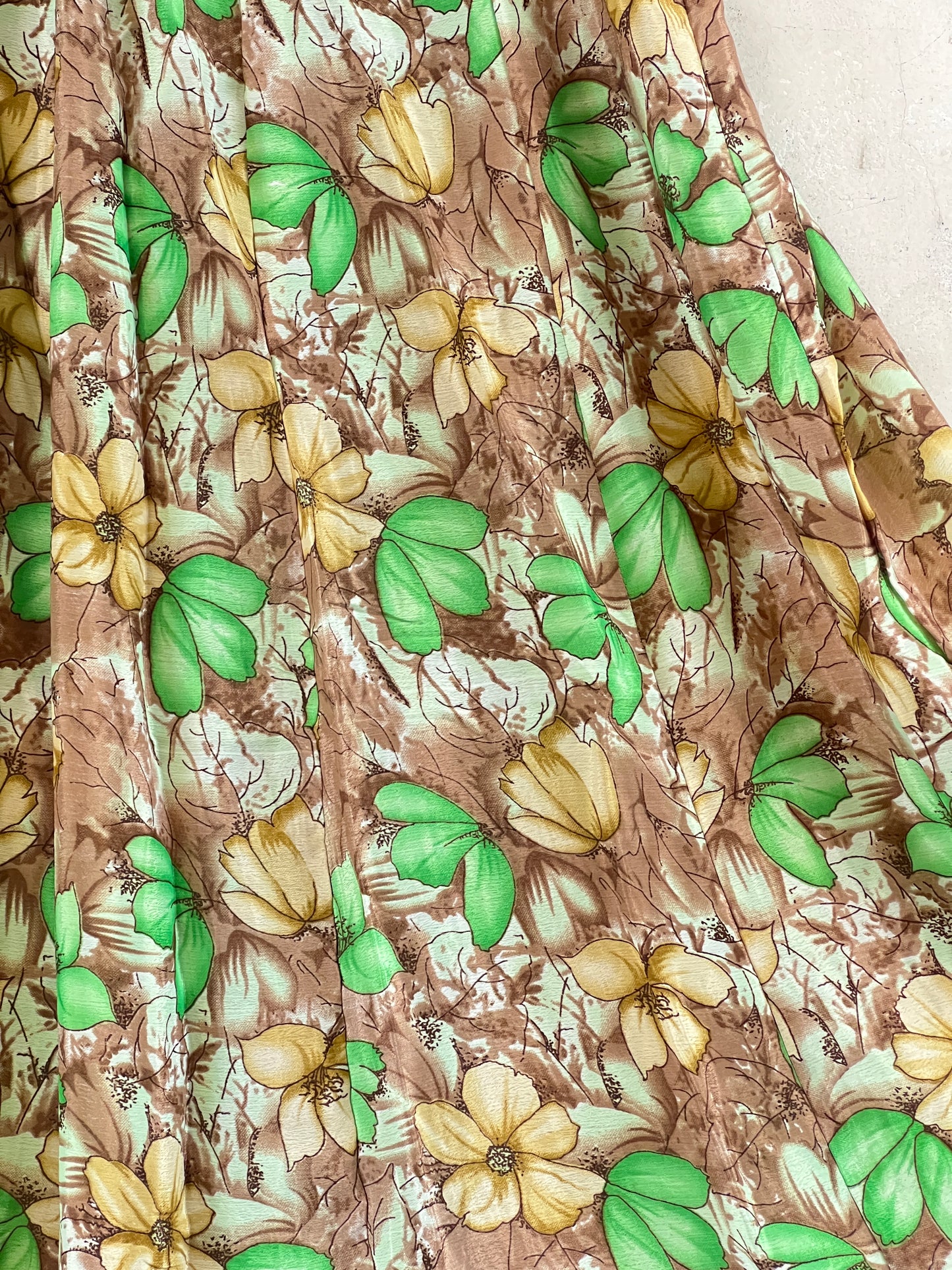 Vintage Saree Silk Pleated Skirt