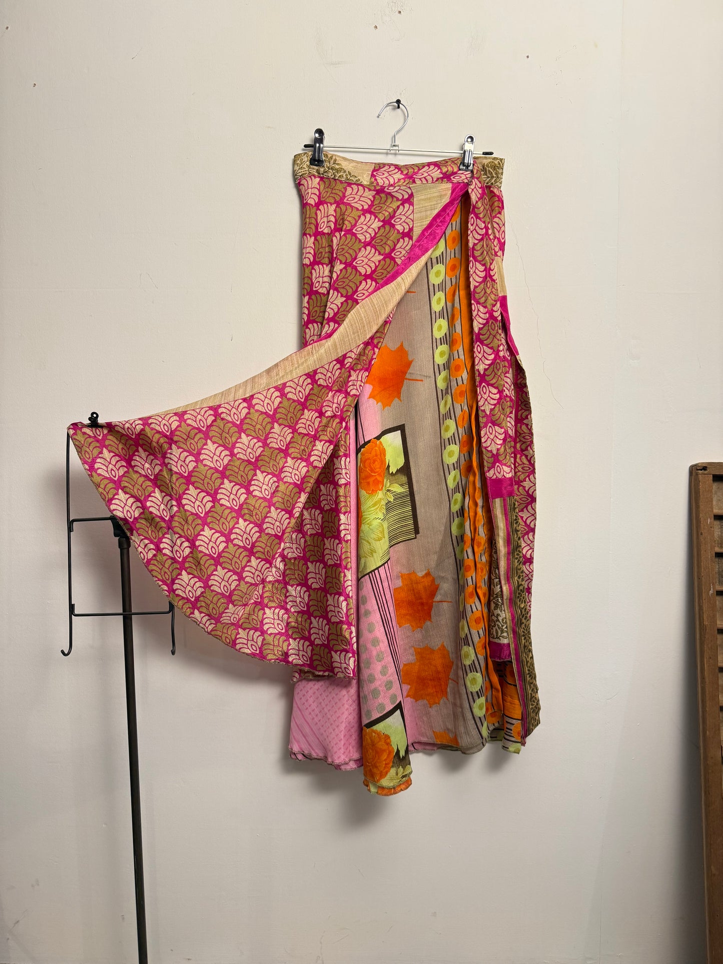 Vintage Saree Silk Wrap Skirt