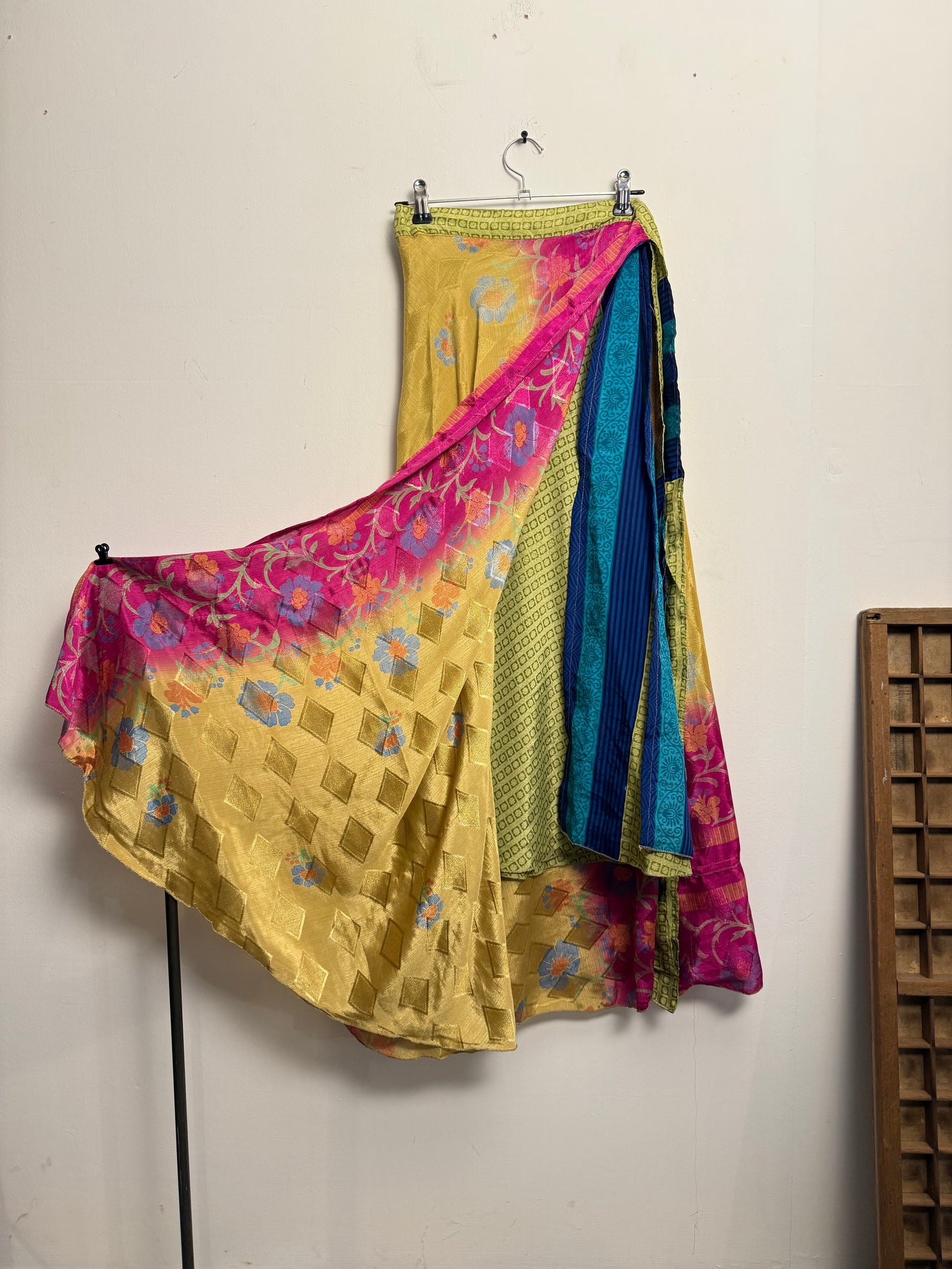 Vintage Saree Silk Wrap Skirt