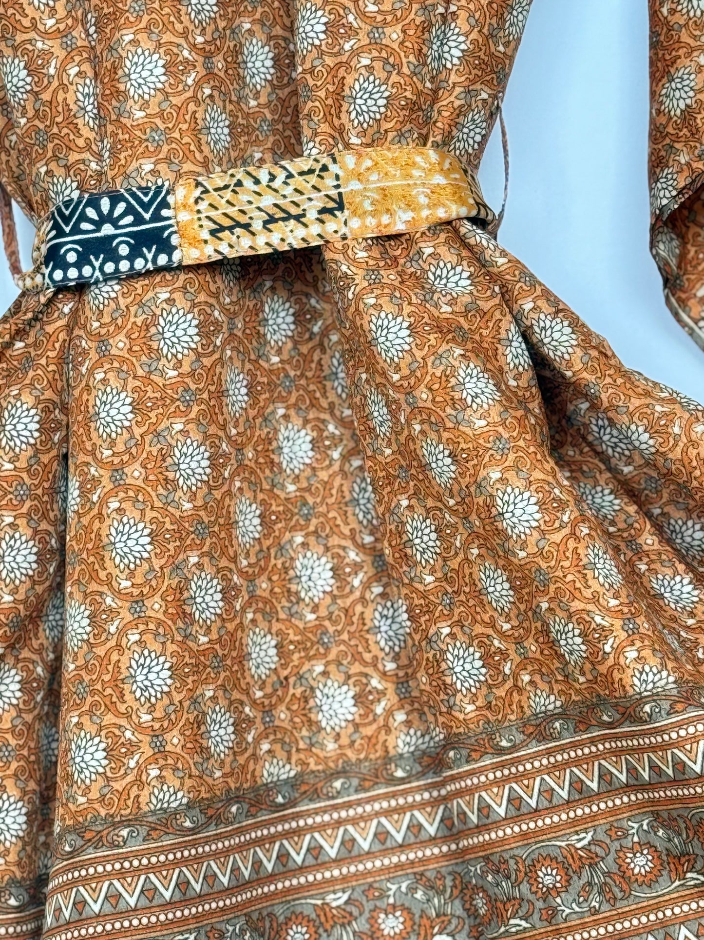 Vintage Saree Silk Kimono / Duster - Long