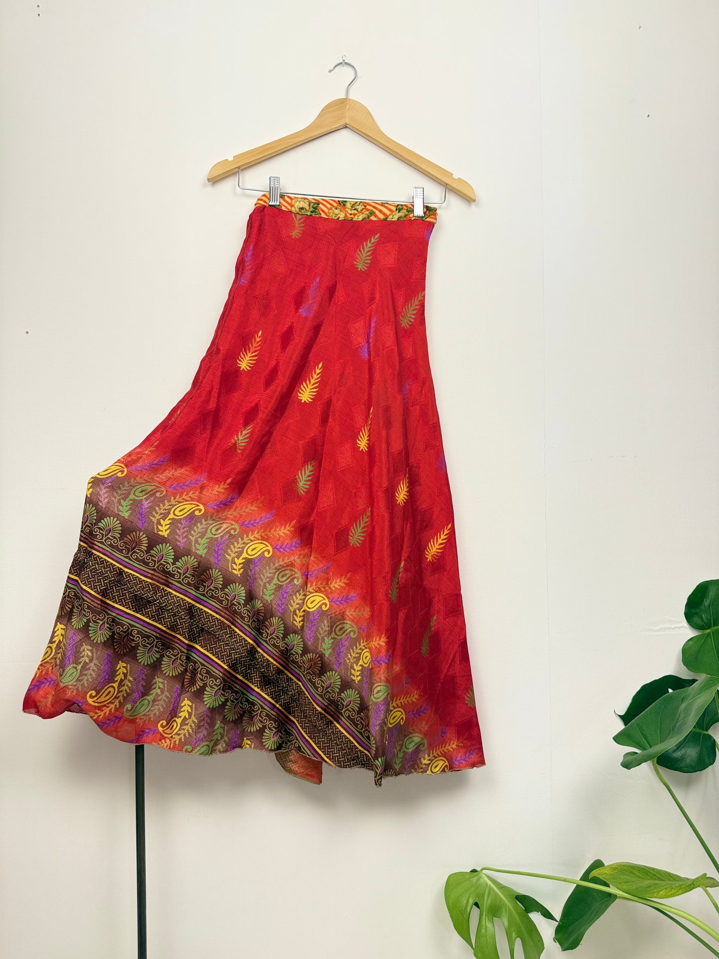 Vintage Saree Silk Wrap Skirt