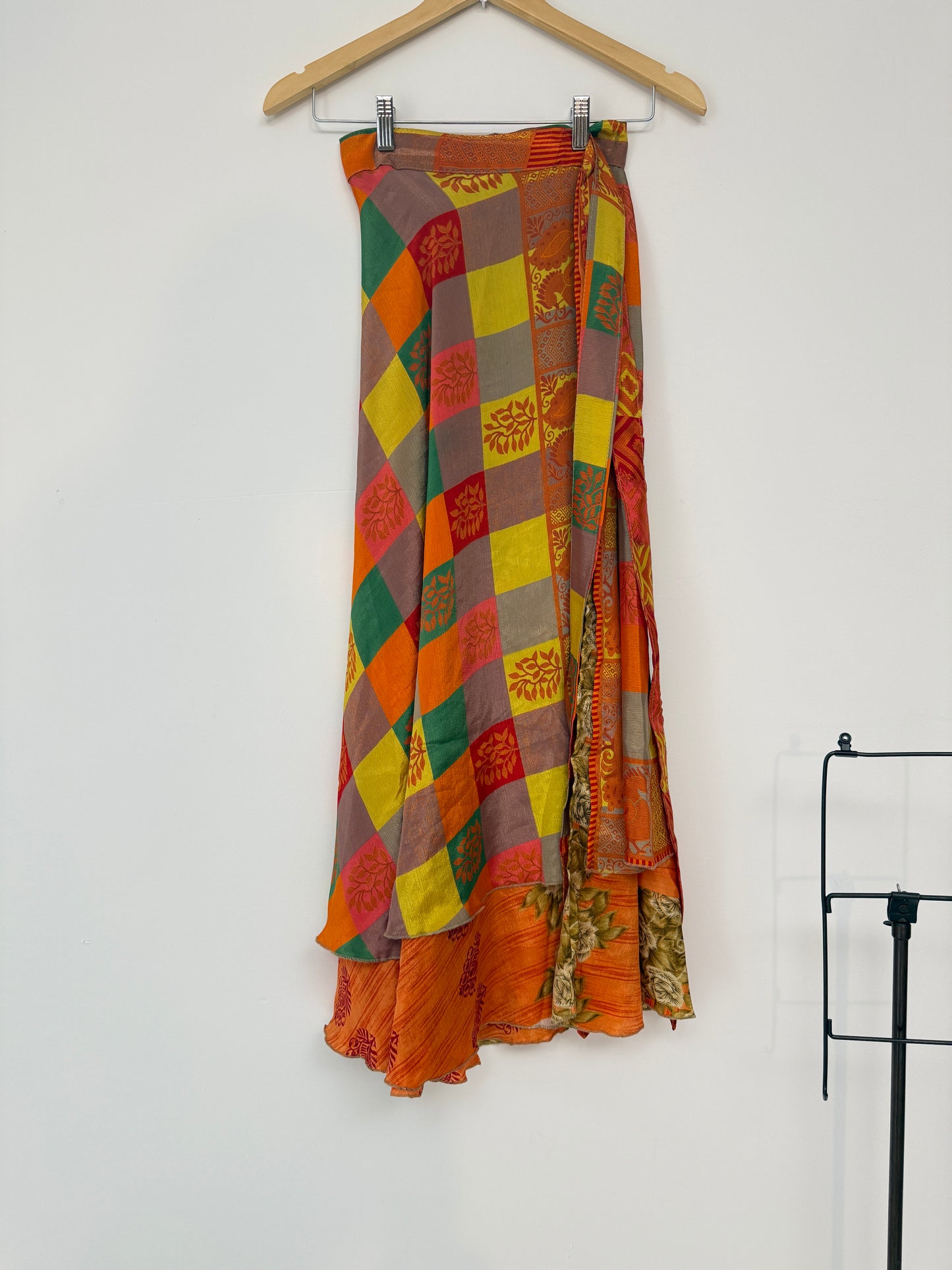 Vintage Saree Silk Wrap Skirt