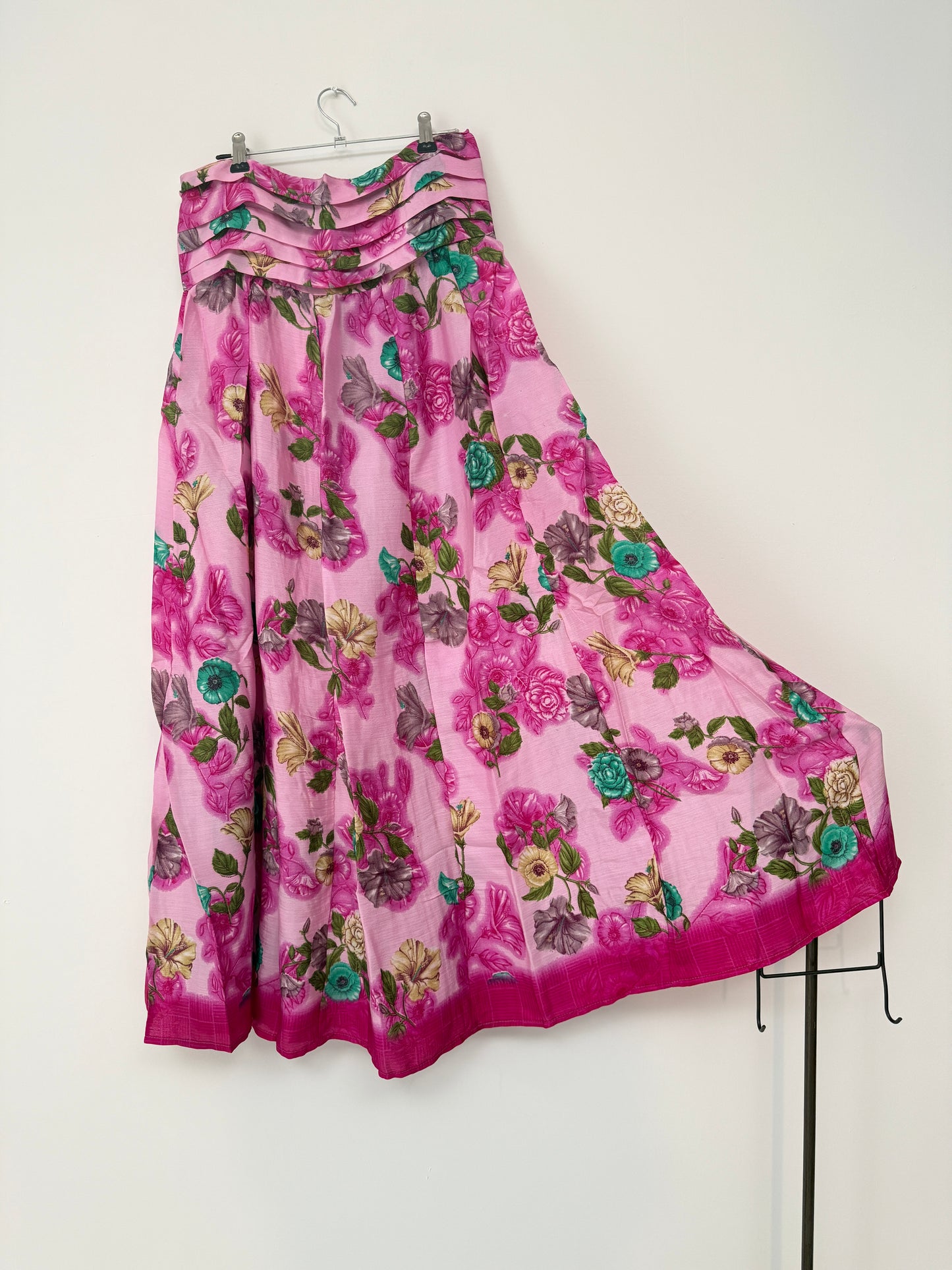 Vintage Saree Silk Pleated Skirt
