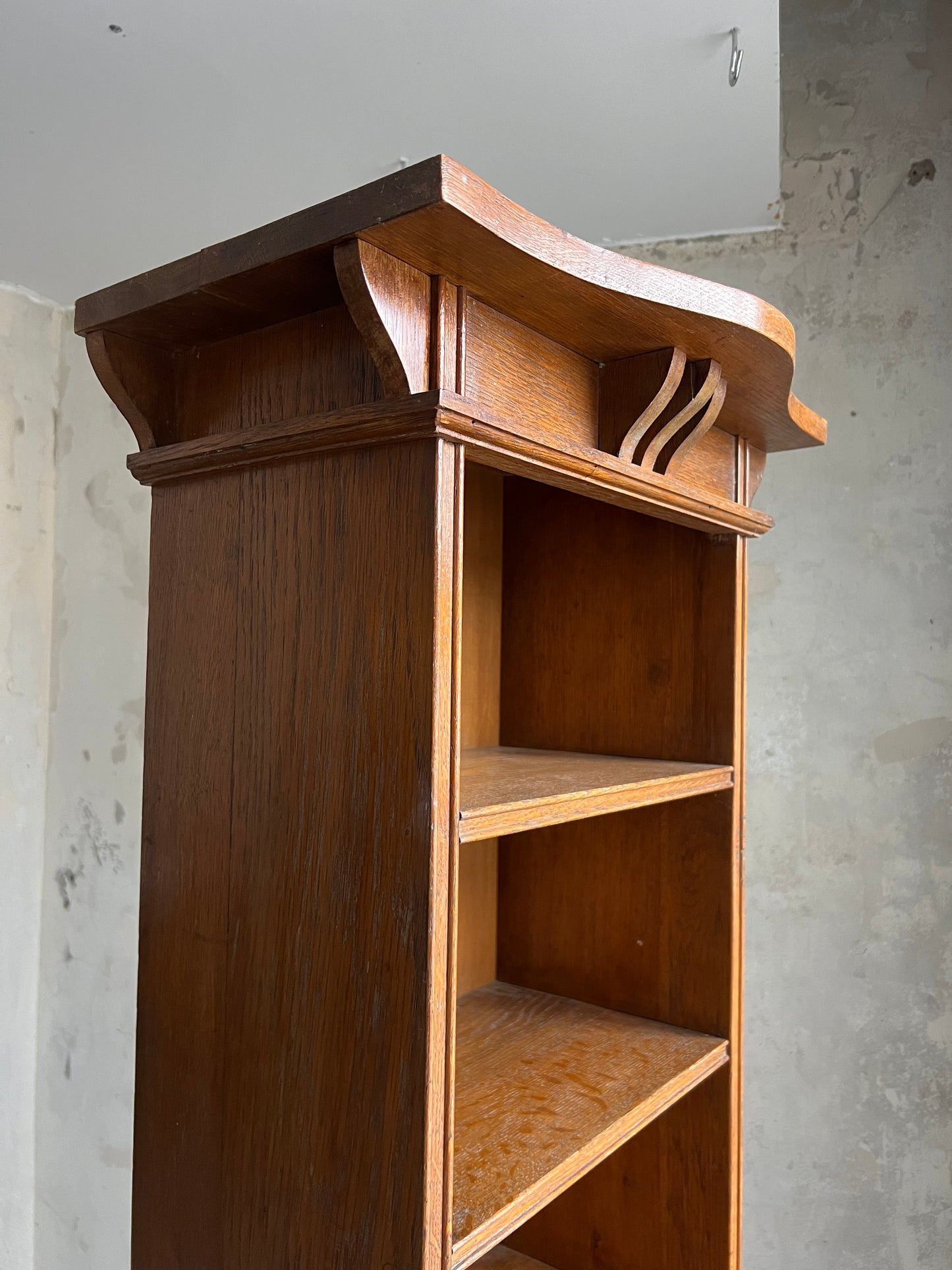 Tall Arts and Crafts Oak Bookcase