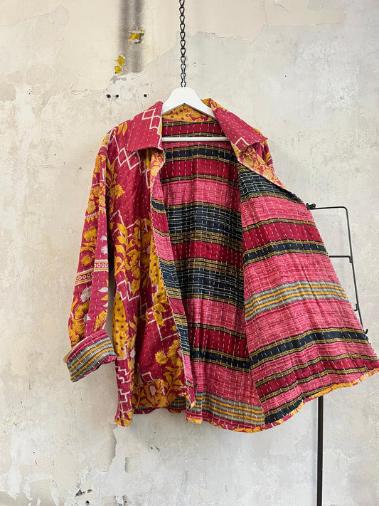 Vintage Cotton Kantha Reversible Jacket ~ No 13