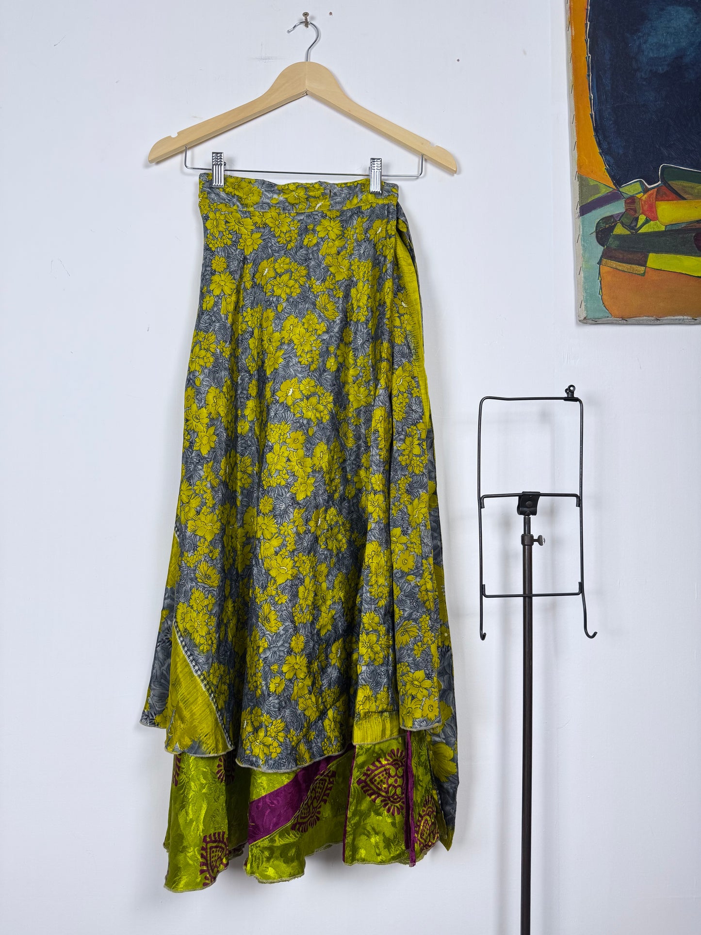 Vintage Saree Silk Wrap Skirt