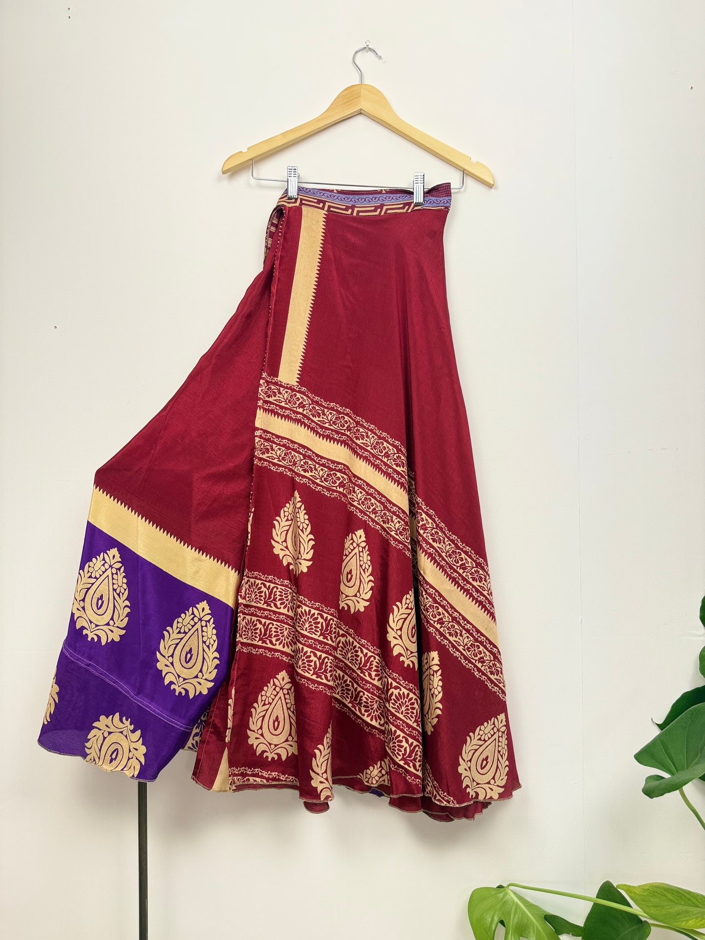 Vintage Saree Silk Wrap Skirt
