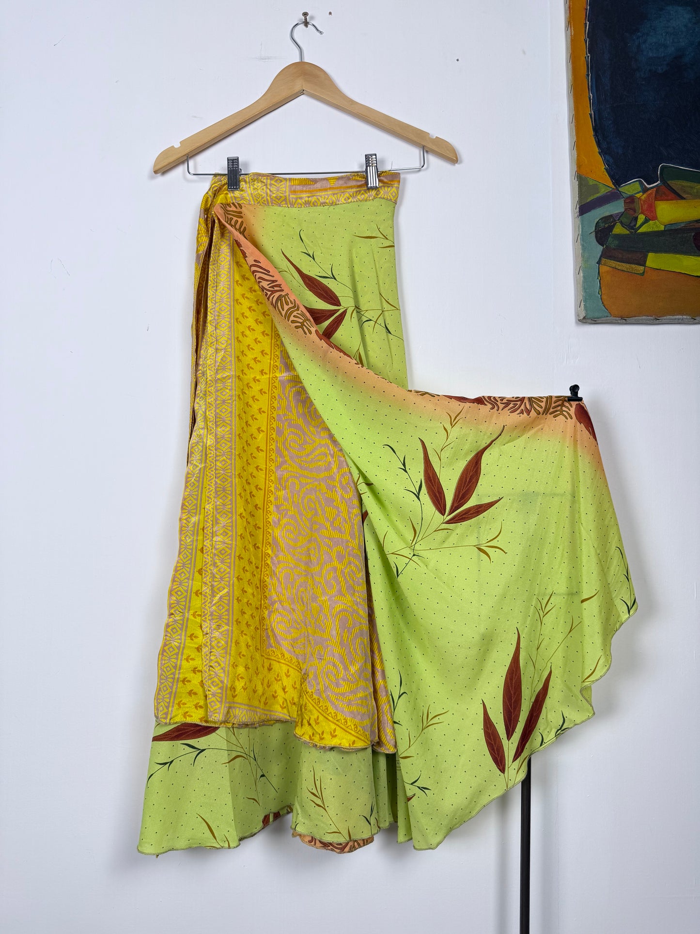 Vintage Saree Silk Wrap Skirt
