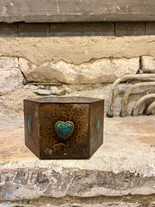 Geo Bassett & Co Confectionary Tin Box ~ Arts & Crafts c1900