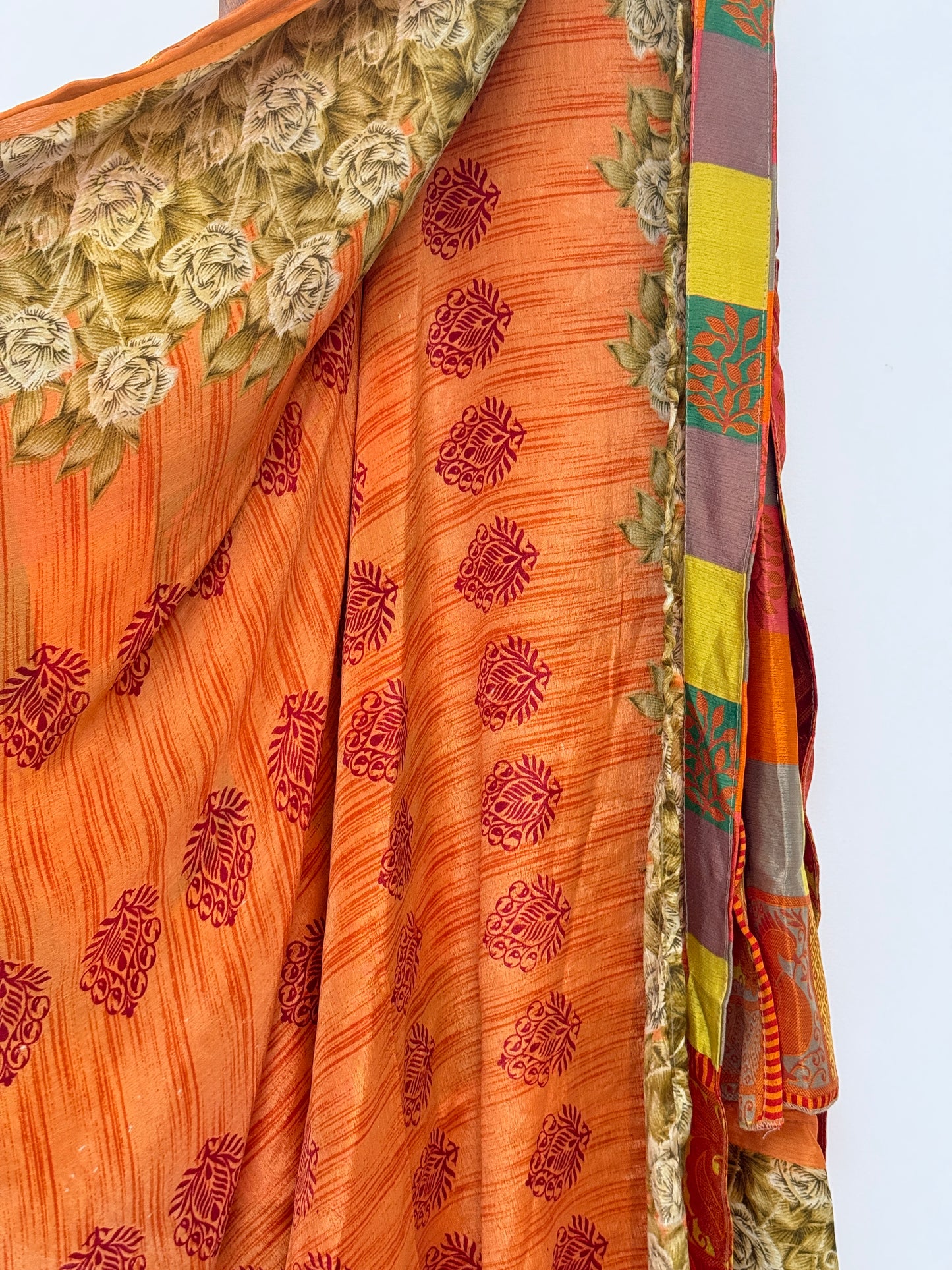 Vintage Saree Silk Wrap Skirt