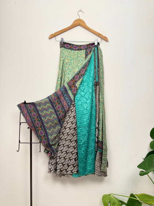 Vintage Saree Silk Wrap Skirt