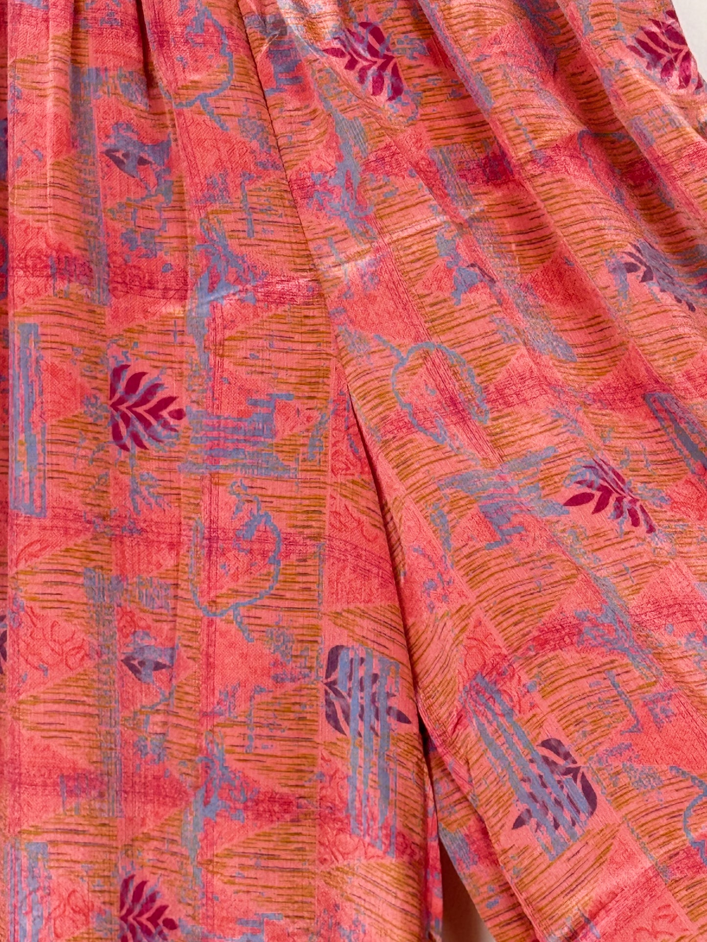 Vintage Saree Silk Trousers & Shirt Co-ordinated Set