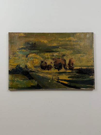 Abstract Landscape with Nude Study Verso - British School, c.1930s–40s