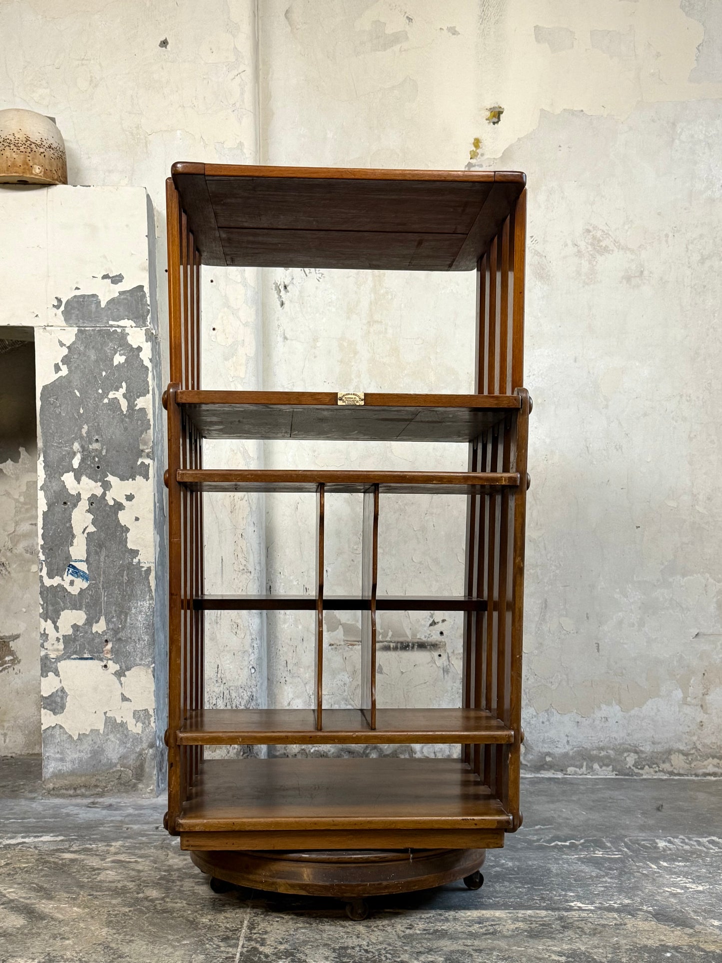 Late 19th Century Revolving Bookcase by Edwards & Roberts