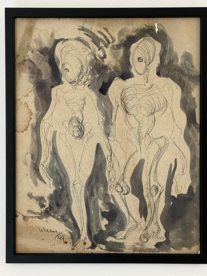 Two Surrealist Figures- RENDELL WELLS, Scottish | 1911-1997