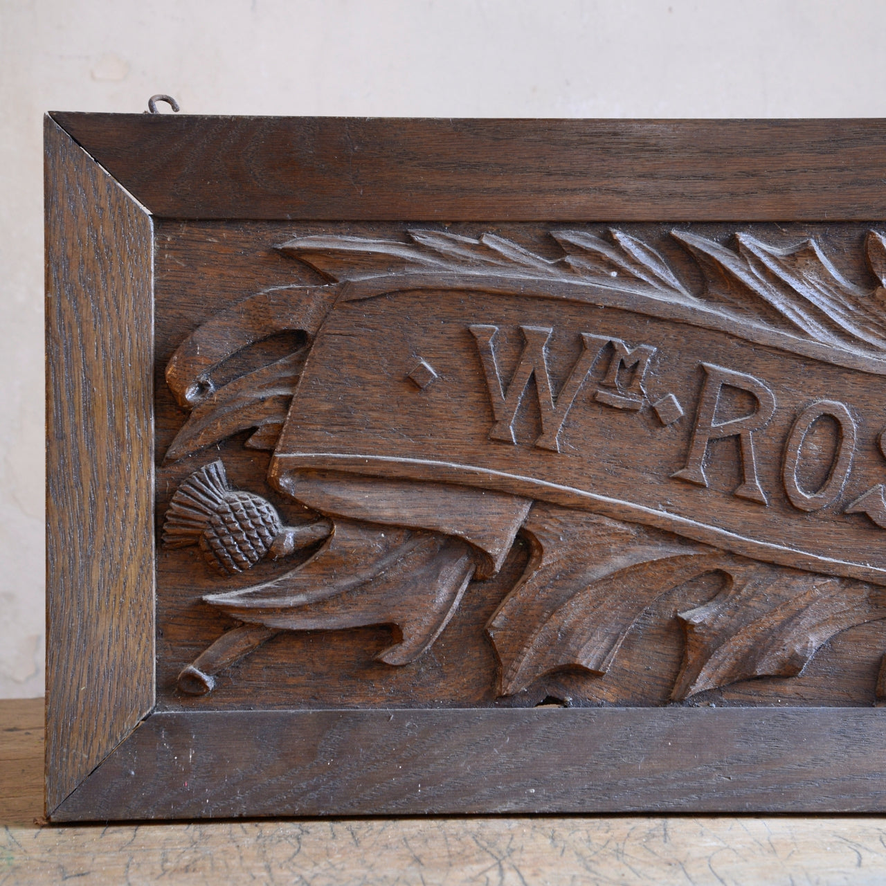 Wm. Ross Tailor & Clothing Hand Carved Sign