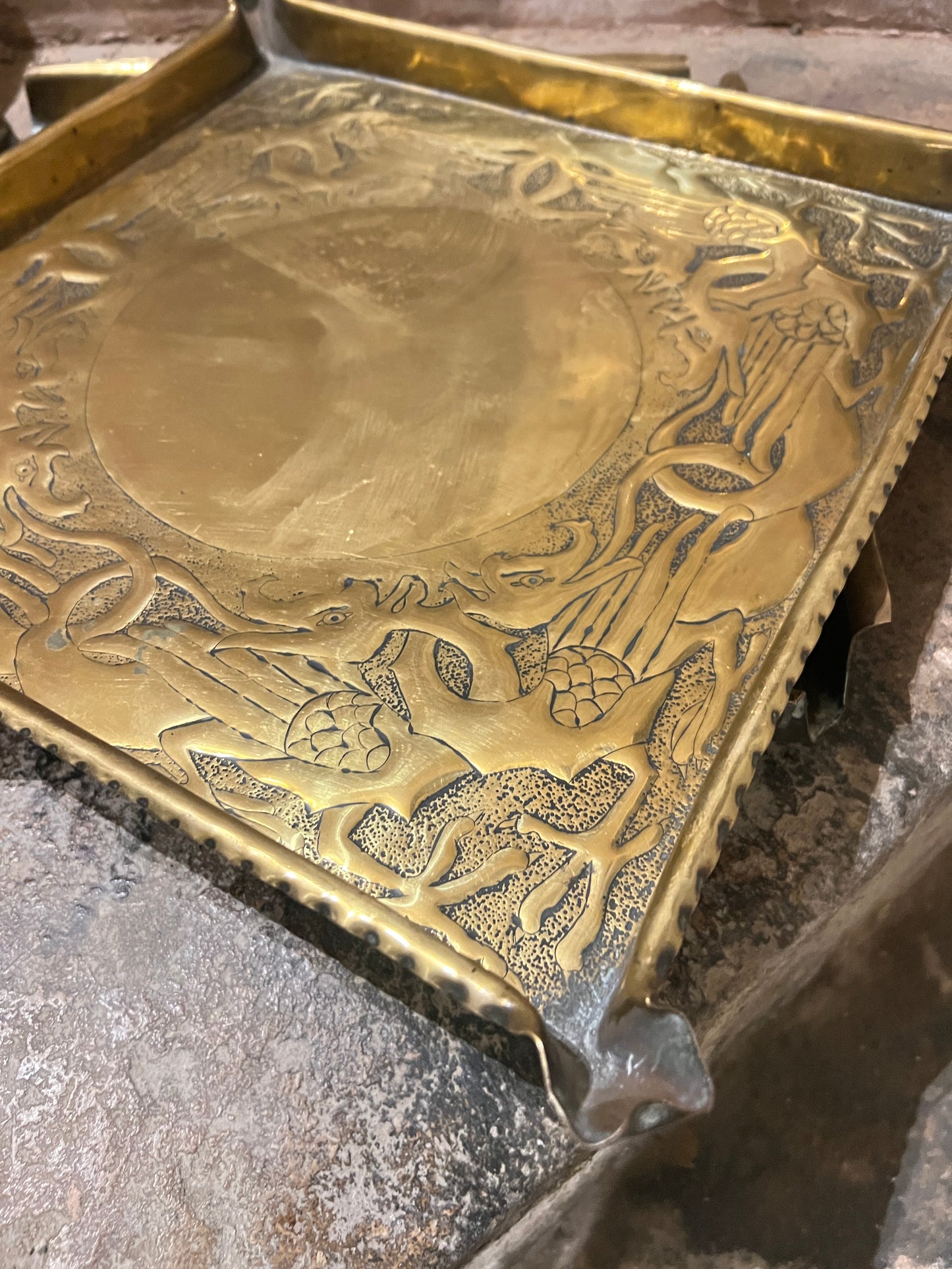 Pair of late 19thC Arts and Crafts Trays