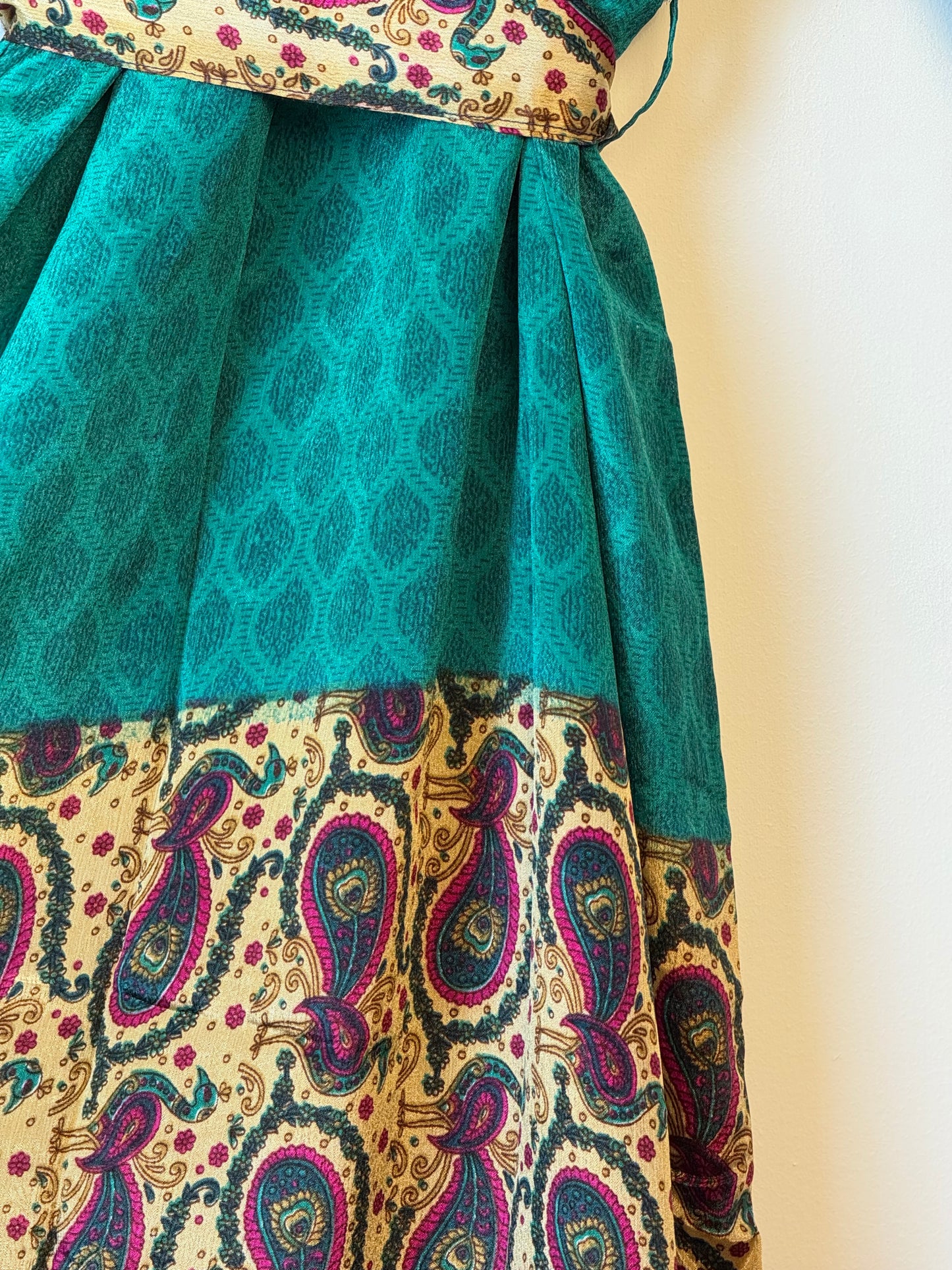 Vintage Saree Silk Kimono / Duster - Long