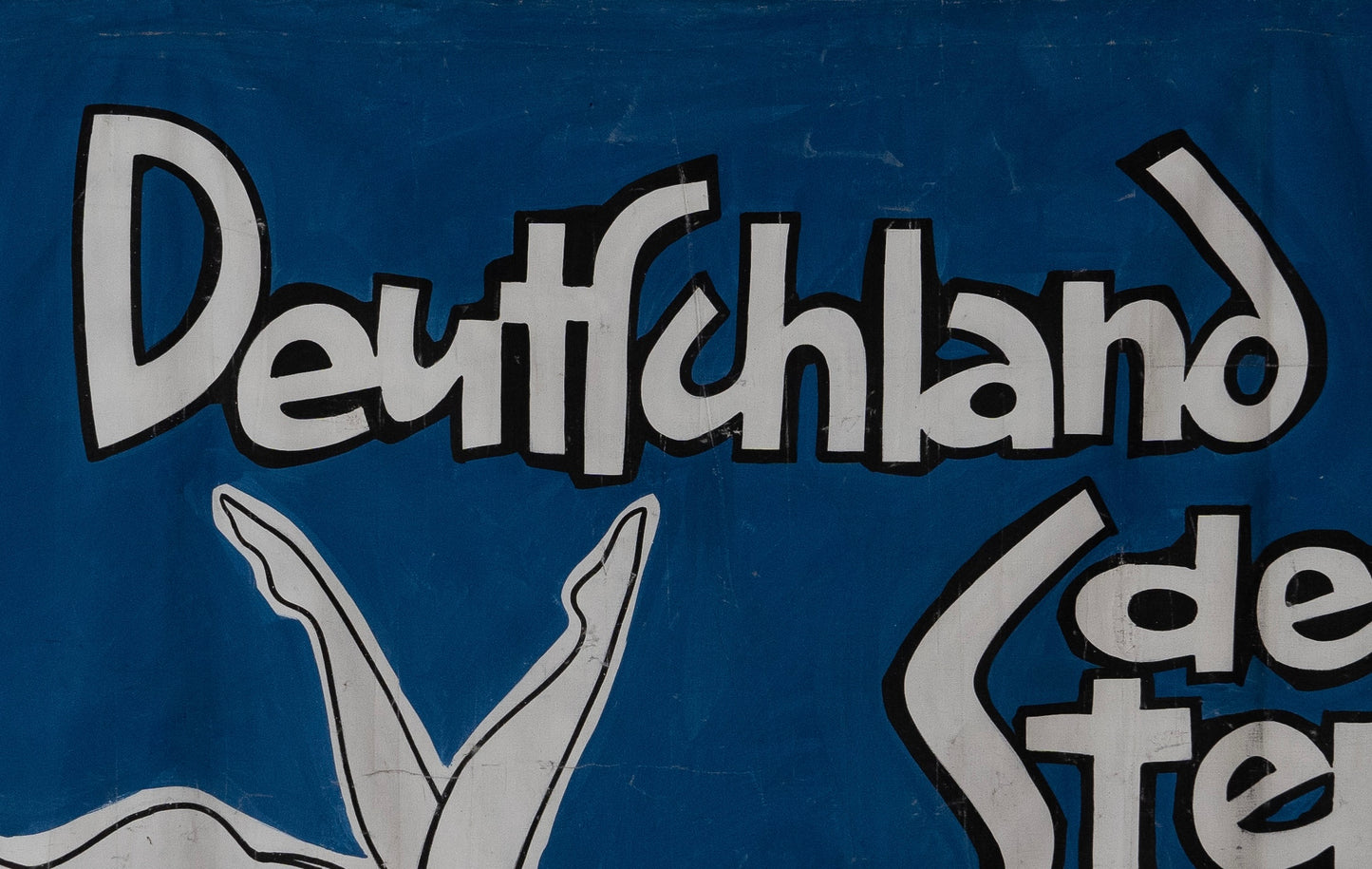 1960s German Hand Painted Cinema Banner - Deutschland - deine Sternchen