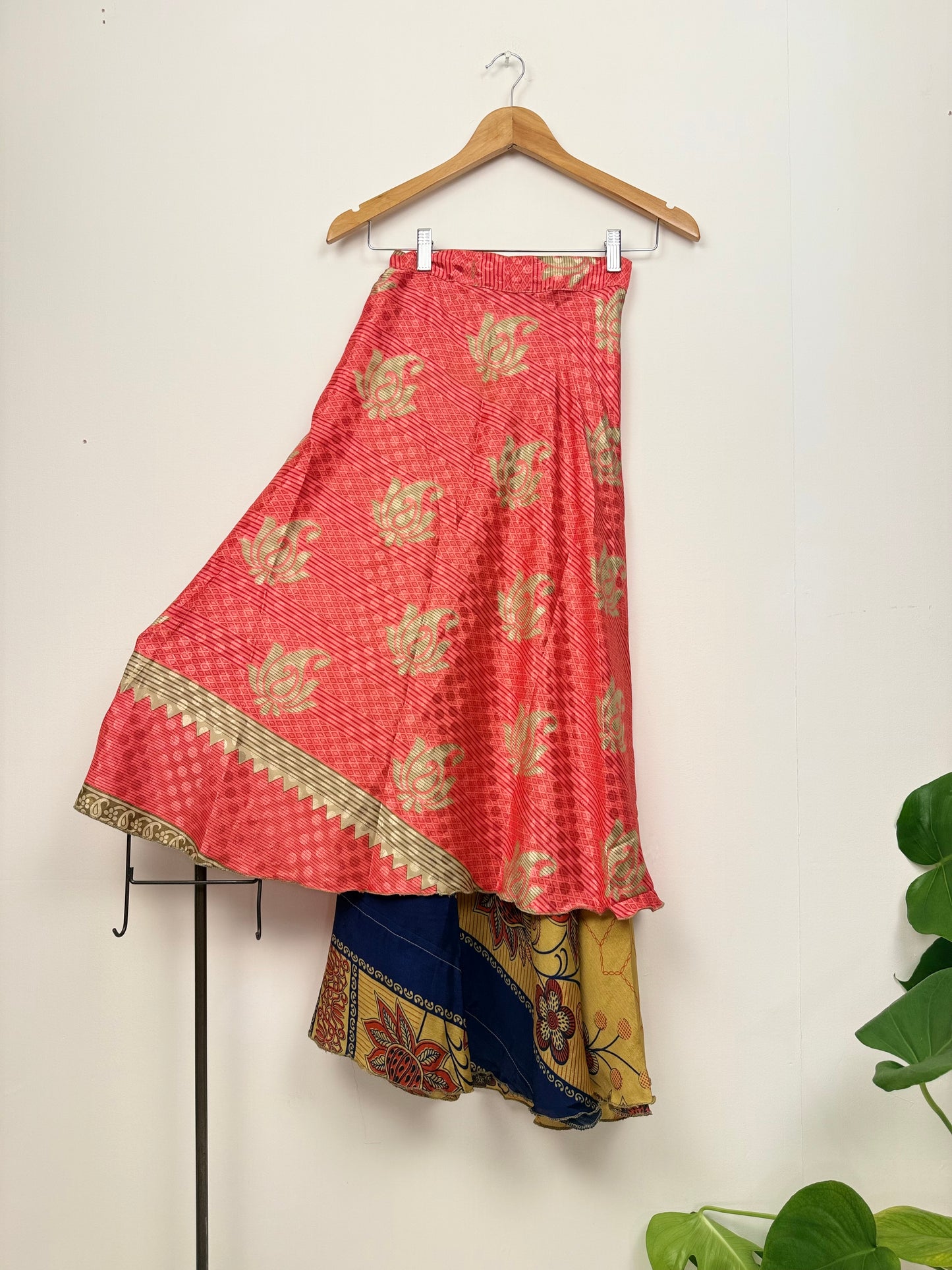 Vintage Saree Silk Wrap Skirt