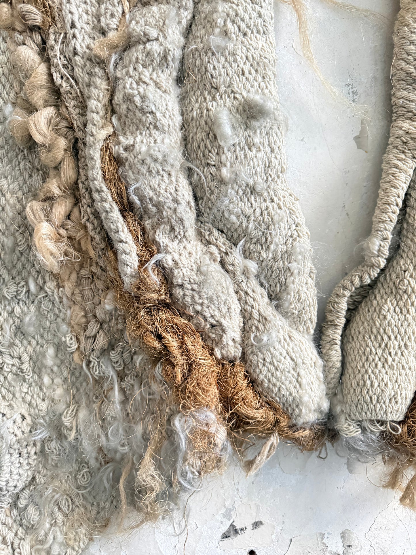 Ellen Lenvik (Oslo) 'Growth' Jute & Wool Textile Art